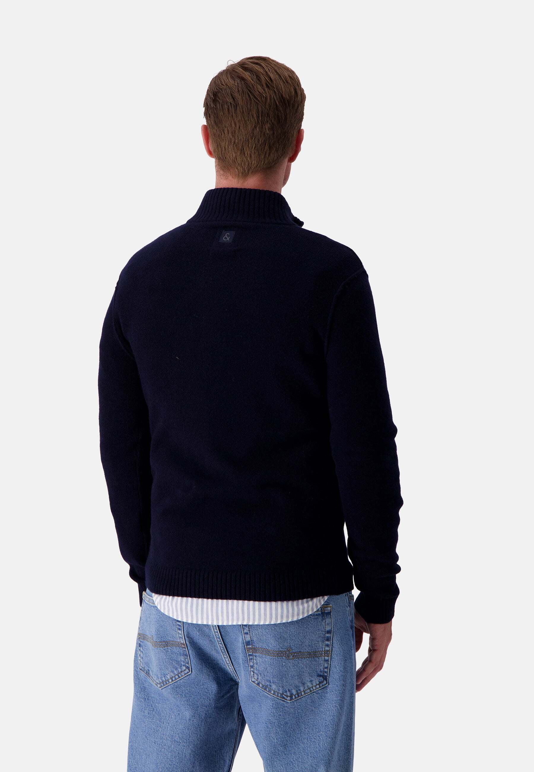 colours & sons Strickpullover »colours & sons Pullover Mock-Zip«