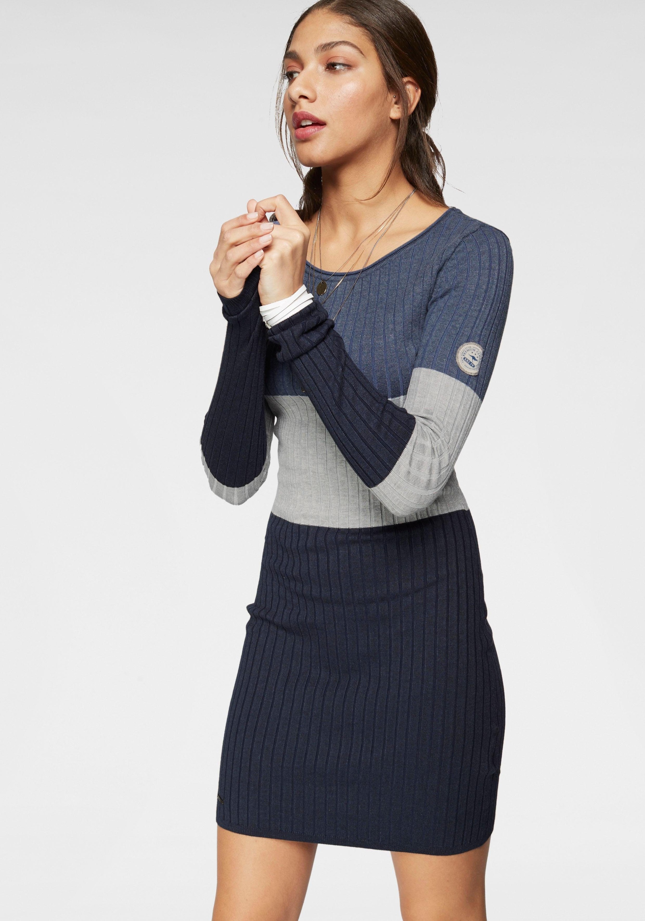 Image of KangaROOS Strickkleid, in Rippstrick und Colorblocking-Optik bei Ackermann Versand Schweiz