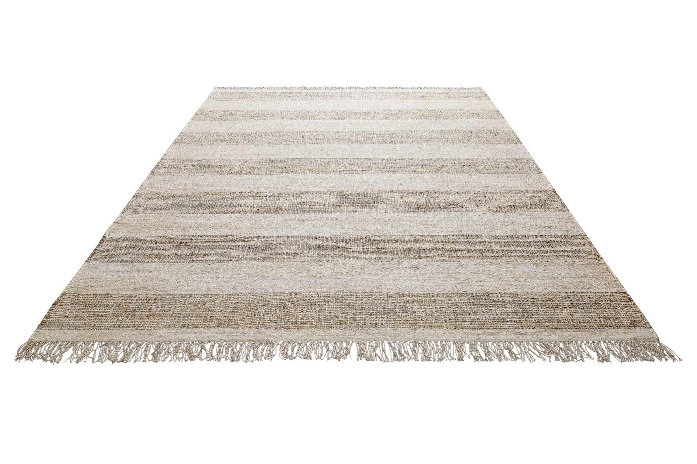 Image of Green Looop Teppich "Virgil" rechteckig 4 mm Höhe Naturfaser Teppich aus 80% Jute 20% Baumwolle, mit Fransen, Wohnzimmer