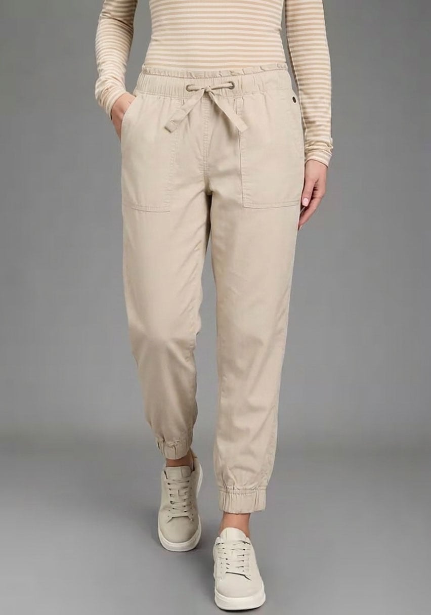 Image of KangaROOS Paperbag-Hose Casual Popeline-Hose, gerades Bein, Loose Fit