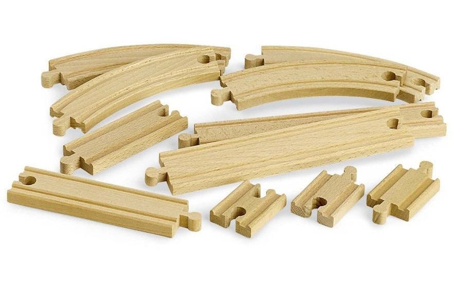 Gleis-Ergänzungs-Set »Brio WORLD Kleines Schienensortiment«, (Set), aus Holz