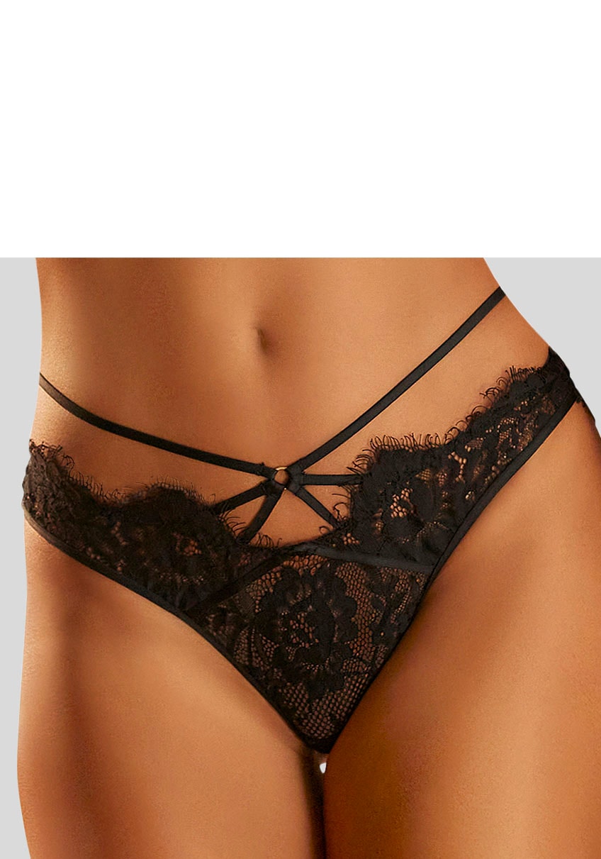 Image of LASCANA String "als Dessous-Set kombinierbar, mit aufregender Bänder-Optik" sexy Unterwäsche, sexy Dessous, Reizwäsche Damen