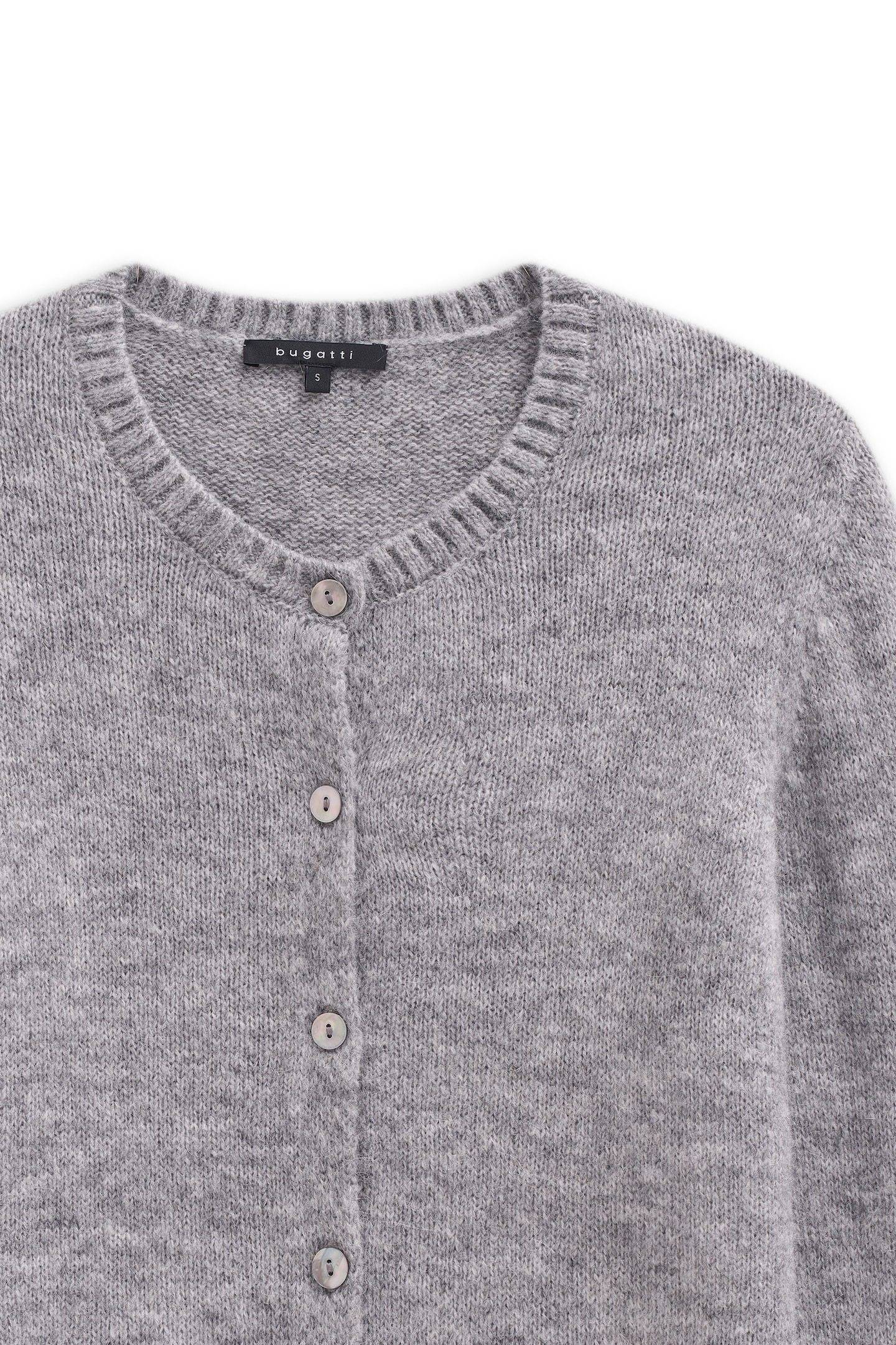 bugatti Cardigan »Weich & warm« mit Rundhals & Knopfleiste