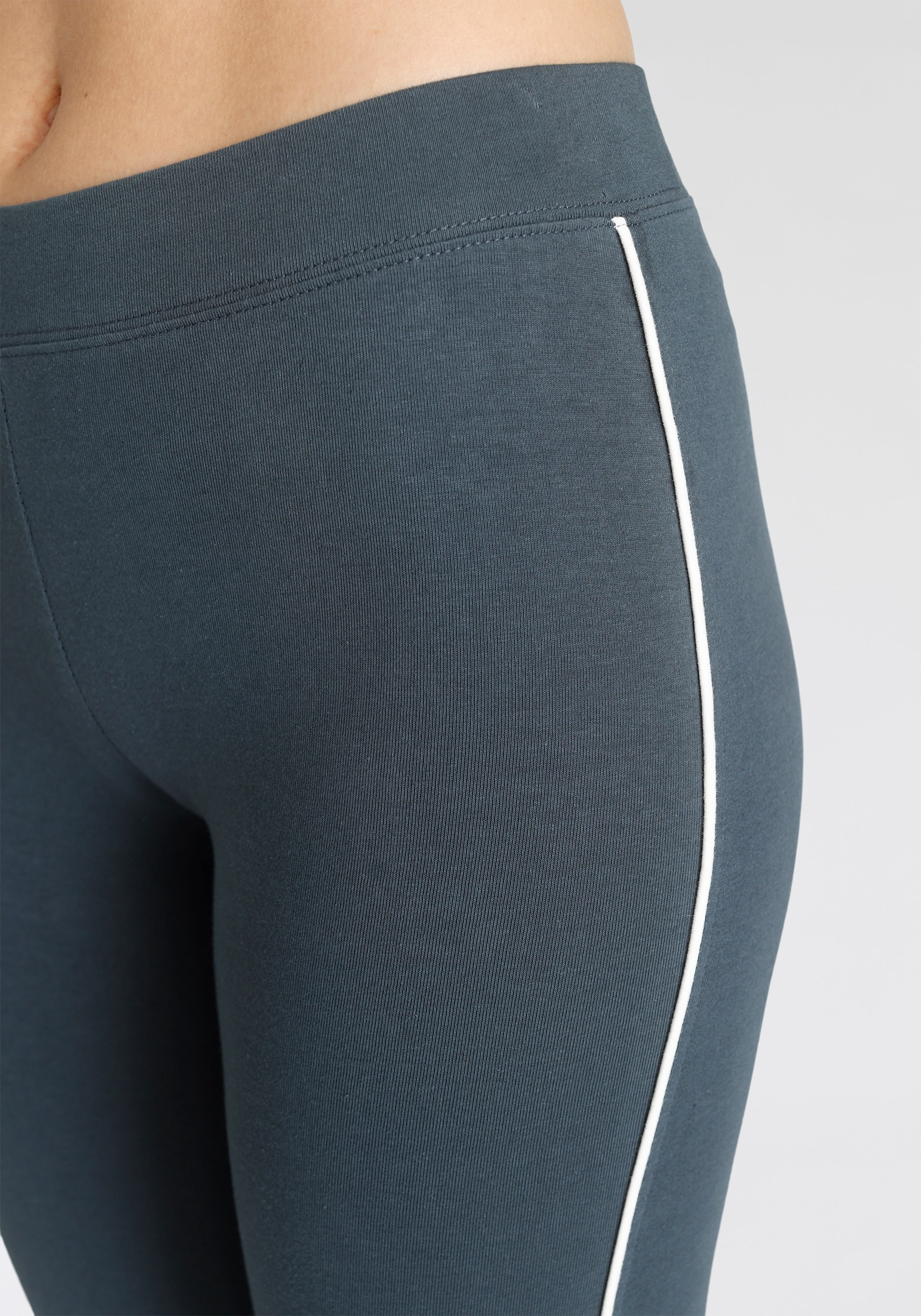 H.I.S Leggings, mit weisser Kontrastpaspel