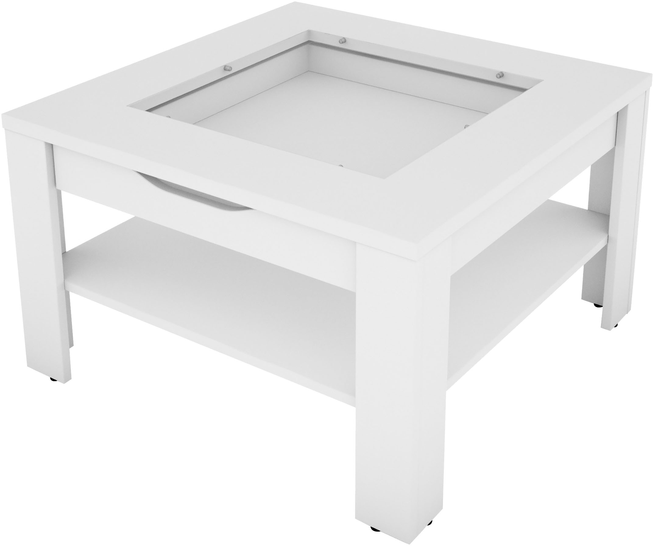 byLIVING Couchtisch »RALPH« Artisan Eiche, Old Wood oder weiss, 1 Schubkasten, Glaseinlageplatte