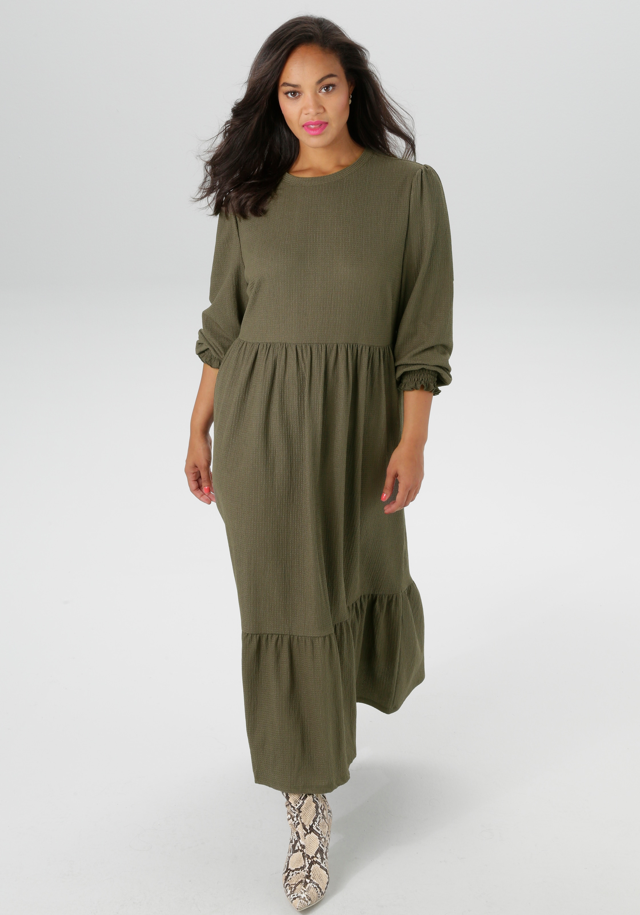Aniston PLUS Jerseykleid in trendiger Farbpalette - NEUE KOLLEKTION