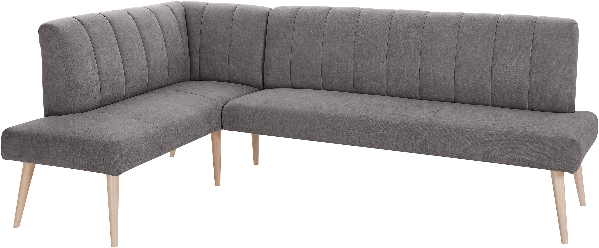 exxpo - sofa fashion Eckbank »Costa, moderne Rückensteppung, bequem und elegant, hoher Holzfuss«, hochwertig verarbeitet, Frei im Raum stellbar
