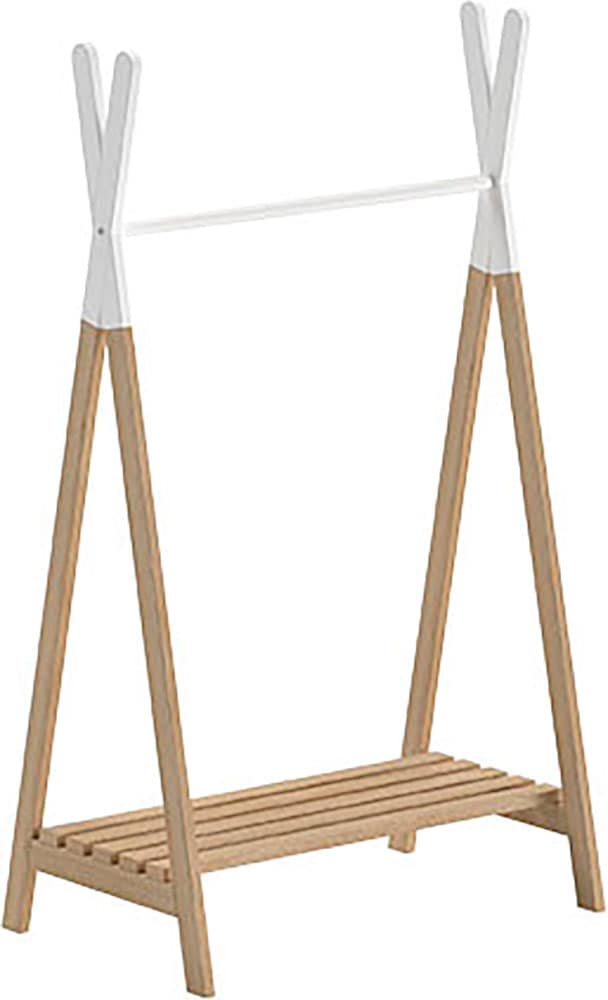 Vipack Kleiderständer »Kiddy, die ideale Hängemöglichkeit für das Kinderzimmer« mit Hängemöglichkeit und Schuhablage, Kiefermassiv natur/weiss