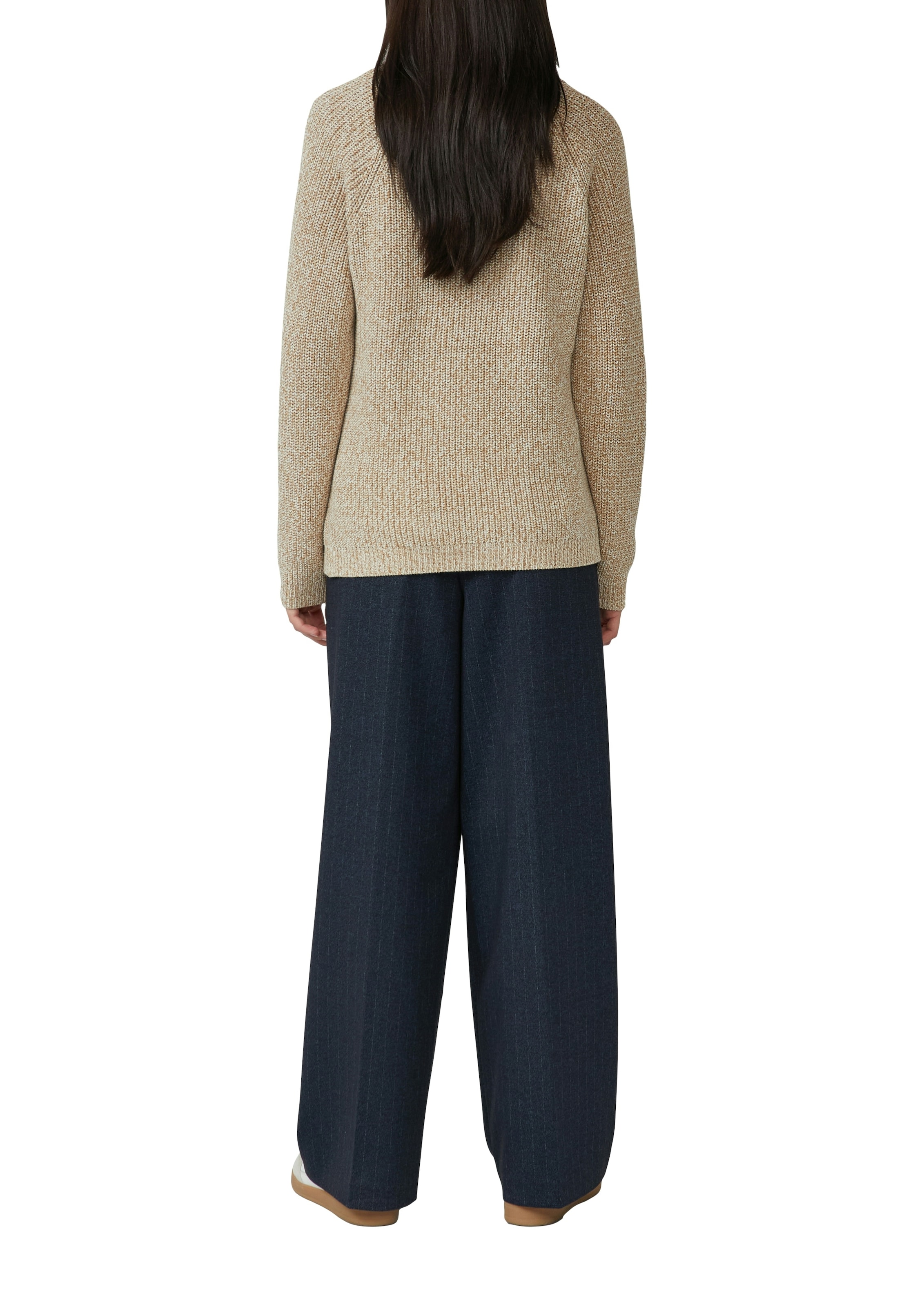 s.Oliver Pull en tricot avec col en V, chiné