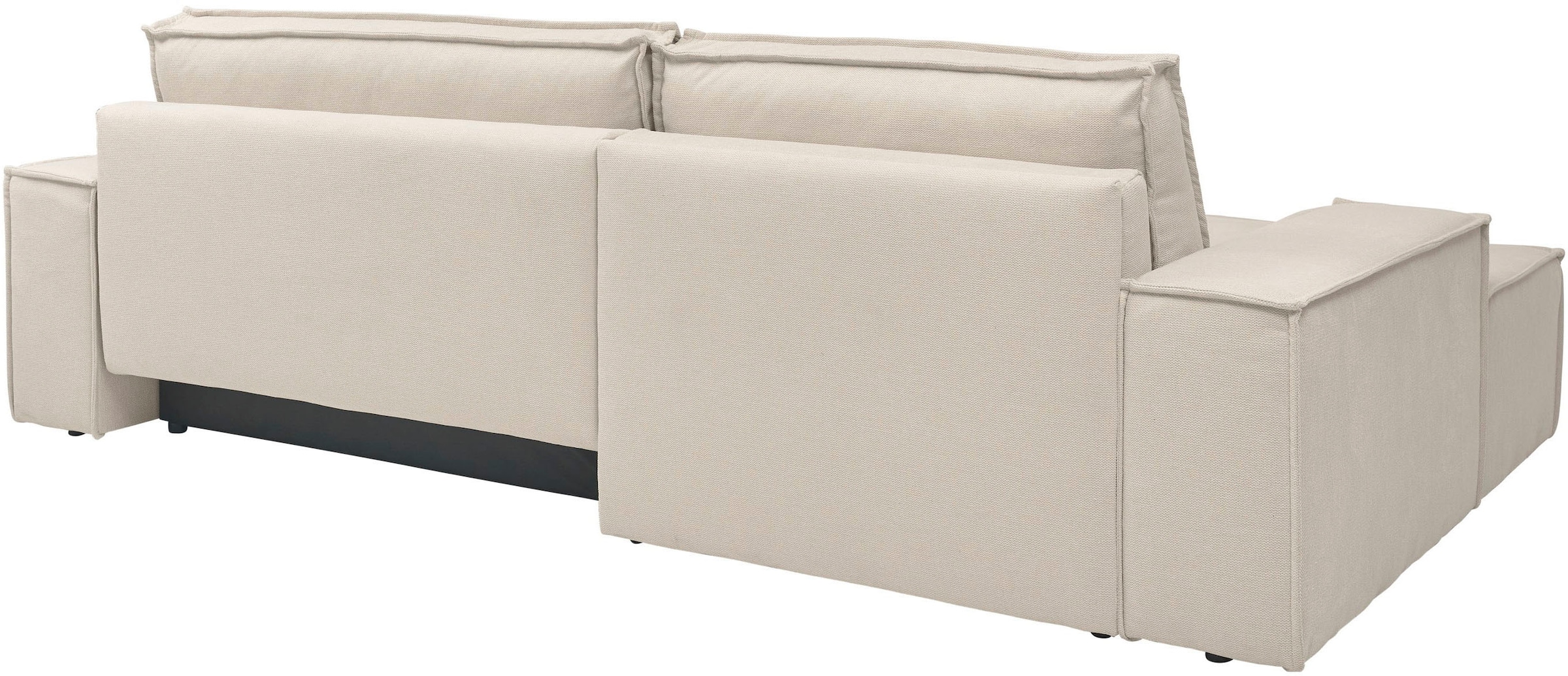 andas Canapé d'angle »FINNLEY Schlafsofa 267 cm, L-Form mit Schlaffunktion & Bettkasten« verfügbar in den Stoffqualitäten Bouclé, Struktur fein und Mega Cord