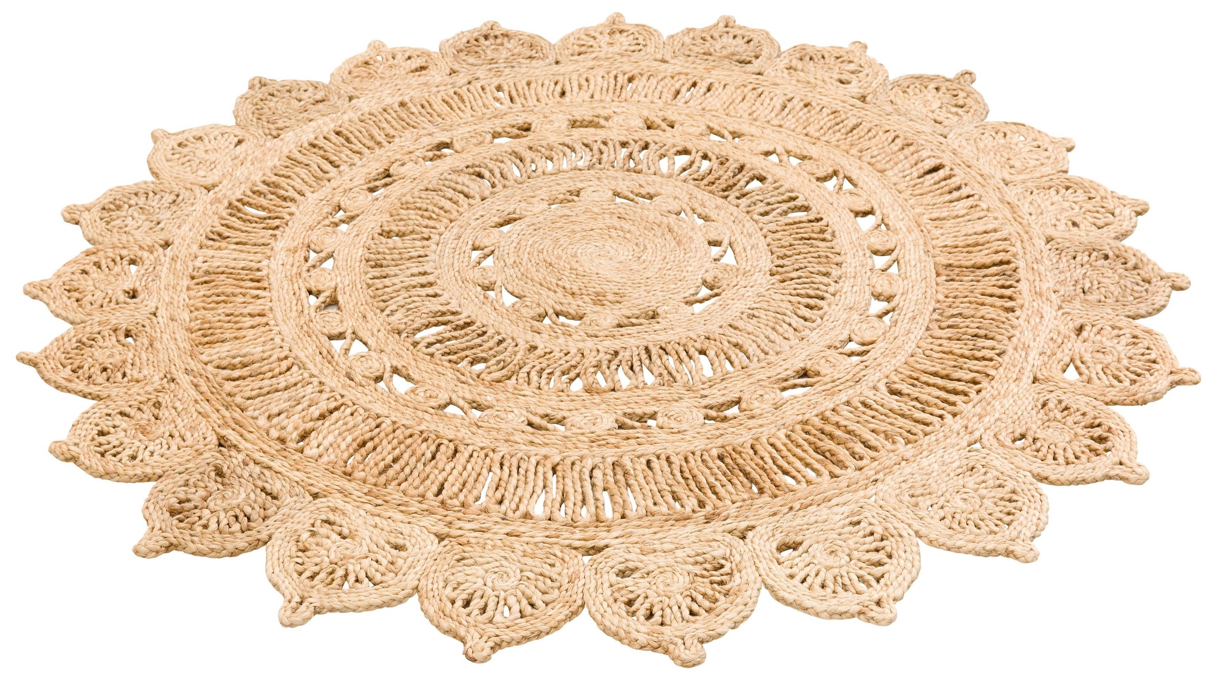 Image of my home Teppich »Amar«, rund, 7 mm Höhe, Naturprodukt, geflochtener Wendeteppich aus 100% Jute, im Boho Stil, idealer Teppich für Wohnzimmer, Schlafzimmer, Esszimmer bei Ackermann Versand Schweiz