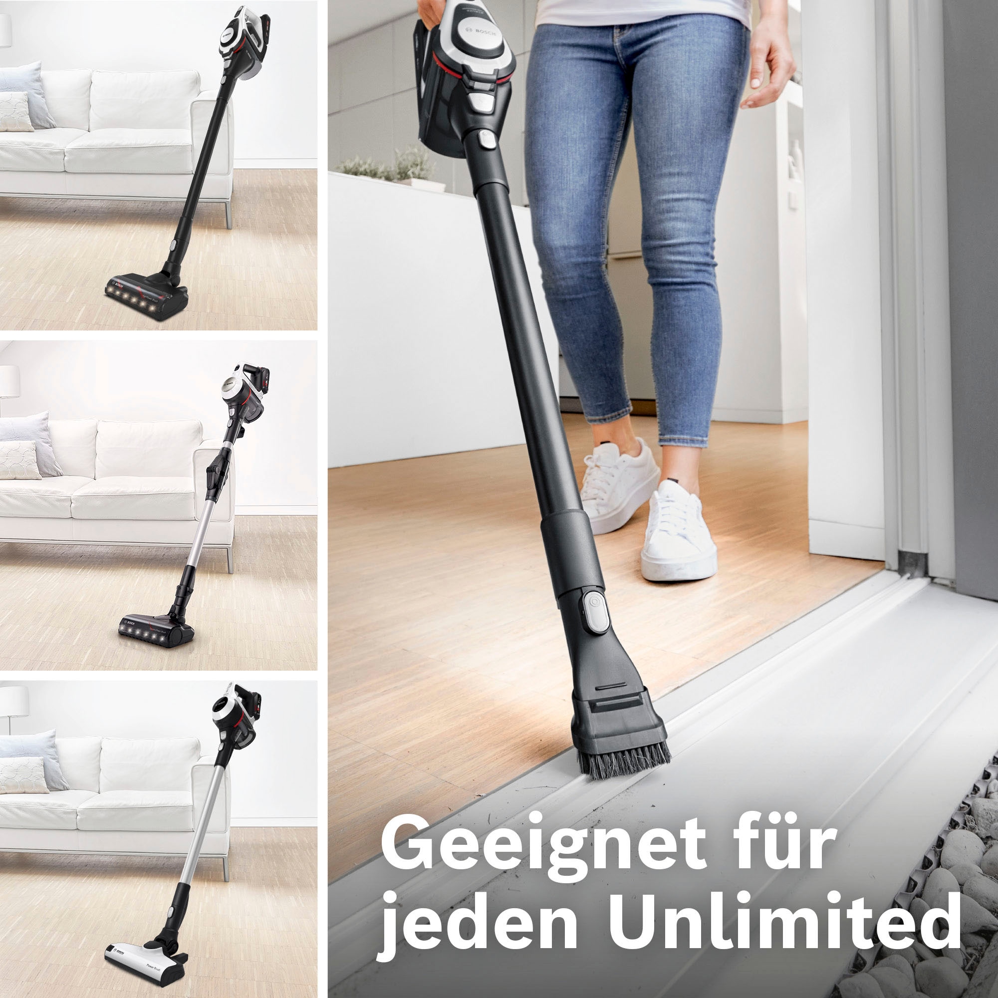 BOSCH 2-in-1 Kombidüse »BHZU21N«, (Packung), Möbelpinsel & Polsterdüse passend zu Akkustaubsauger Unlimited