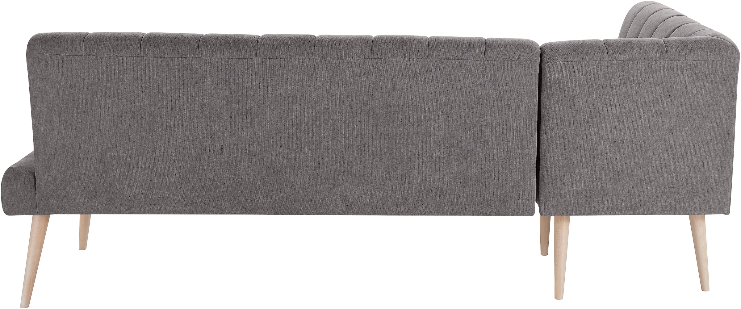 exxpo - sofa fashion Eckbank »Costa, moderne Rückensteppung, bequem und elegant, hoher Holzfuss«, hochwertig verarbeitet, Frei im Raum stellbar