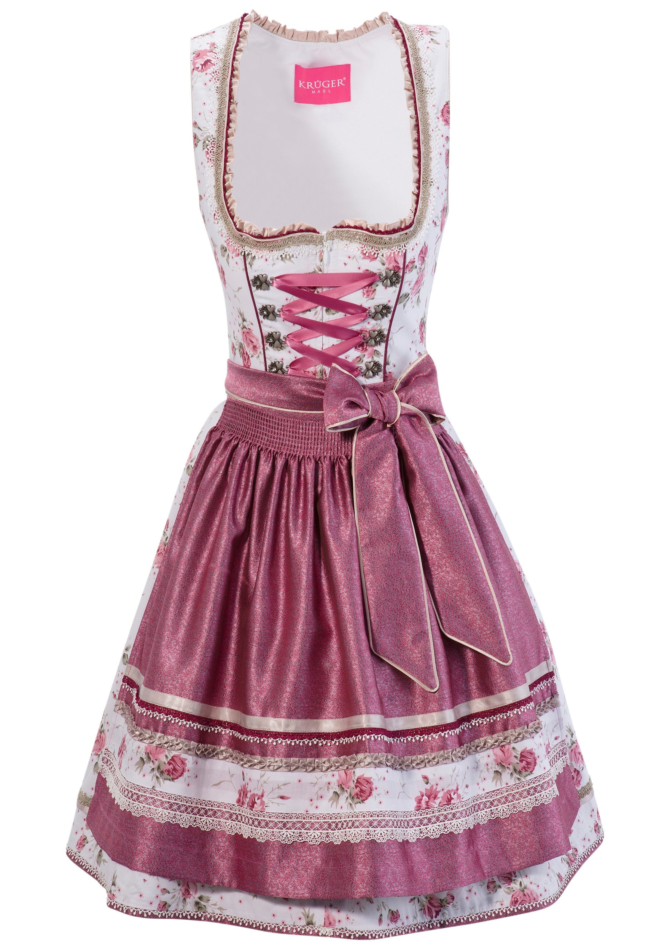 Image of Krüger Madl Dirndl »Luci«, (2 tlg.), Damen, kurz mit Blumenprint bei Ackermann Versand Schweiz