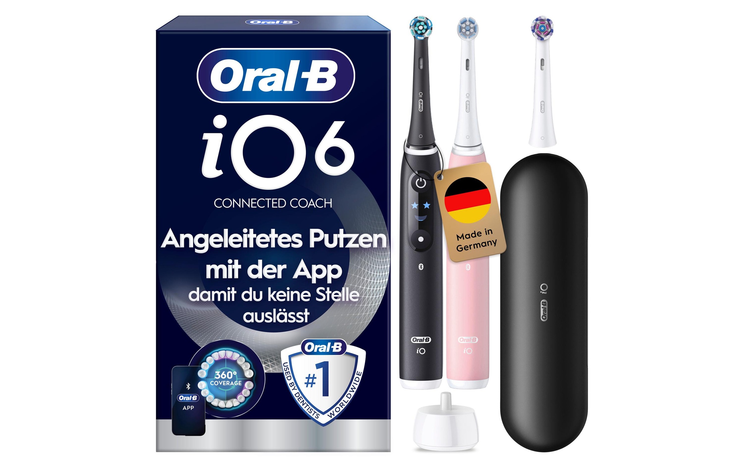 Oral-B Brosse à dents électrique »Rotationszahnbürste iO 6 Series 2 Black/Pink Sand«