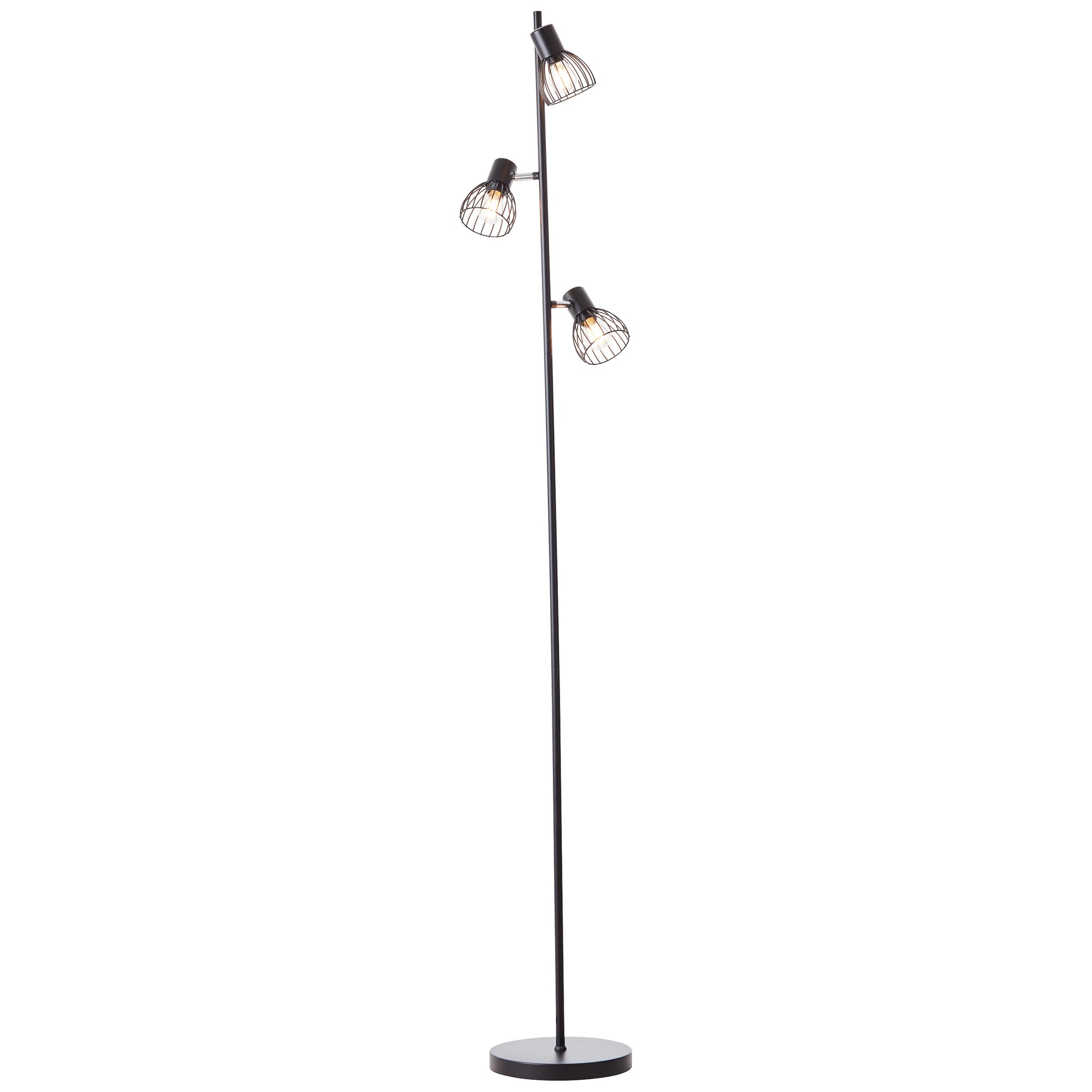 Brilliant Stehlampe »Blacky« 1 tlg. 3flg schwarz matt