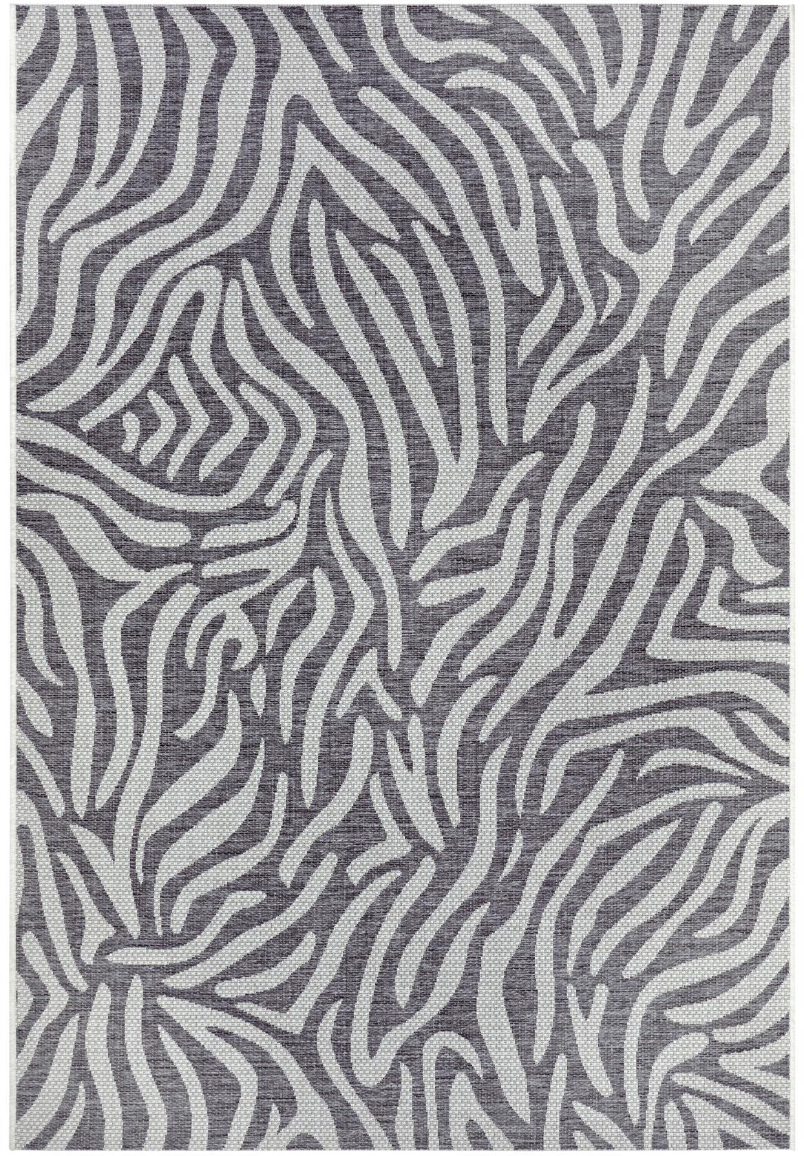 NORTHRUGS Teppich »Cebra«, rechteckig, 4 mm Höhe, Flachgewebe Zebra Design, gekettelt, Robust, Pflegeleicht