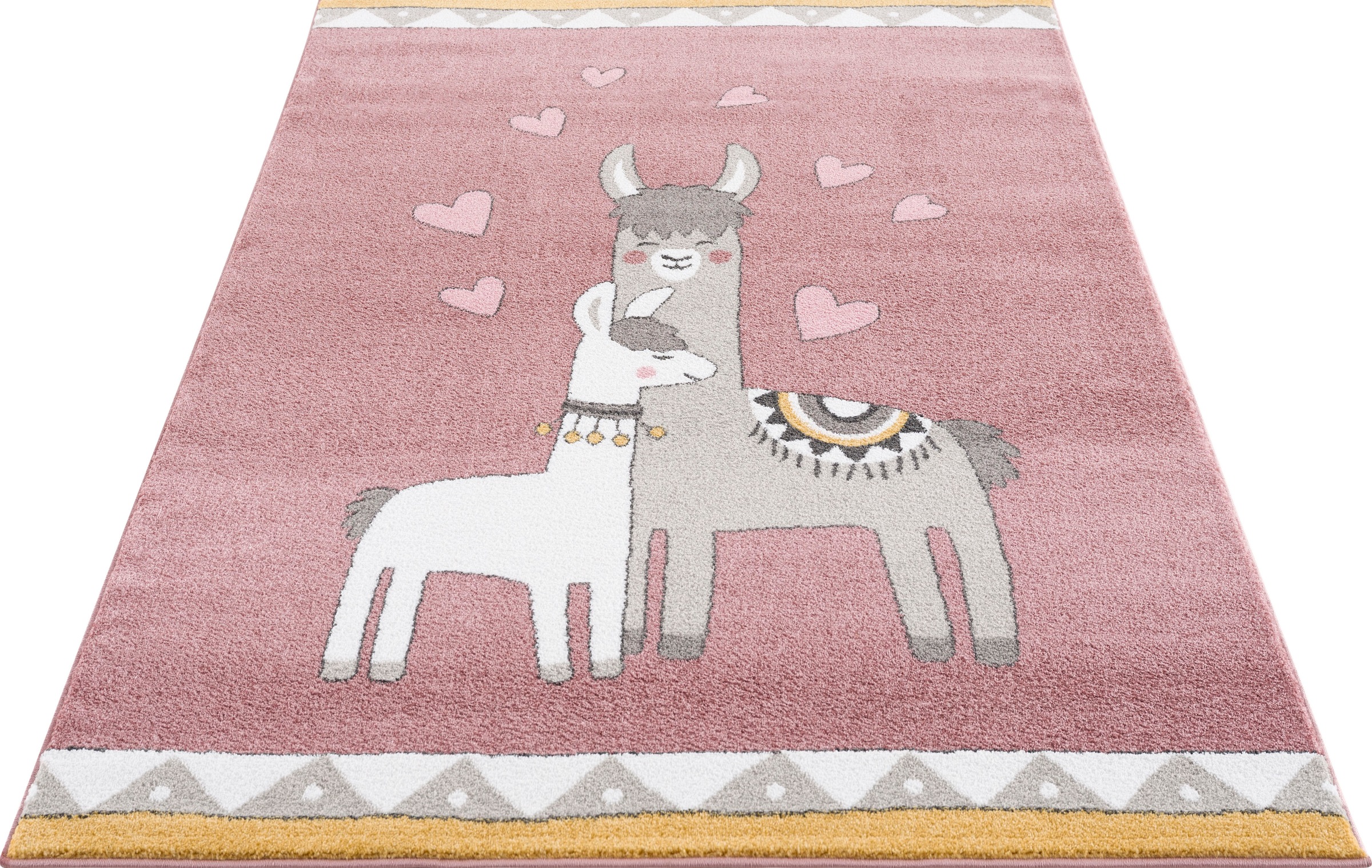 Image of Lüttenhütt Kinderteppich »Lamas«, rechteckig, 14 mm Höhe, weiche Haptik, Motiv Tier, ideale Teppiche fürs Kinderzimmer bei Ackermann Versand Schweiz