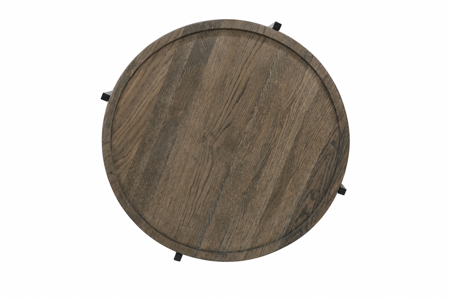 GOODproduct Couchtisch »Odense, Wohnzimmertisch, Sofatisch, Beistelltisch, Kaffeetisch« Wildeiche geölt Natur/Smoke, rund (Ø 70 cm), Metallgestell
