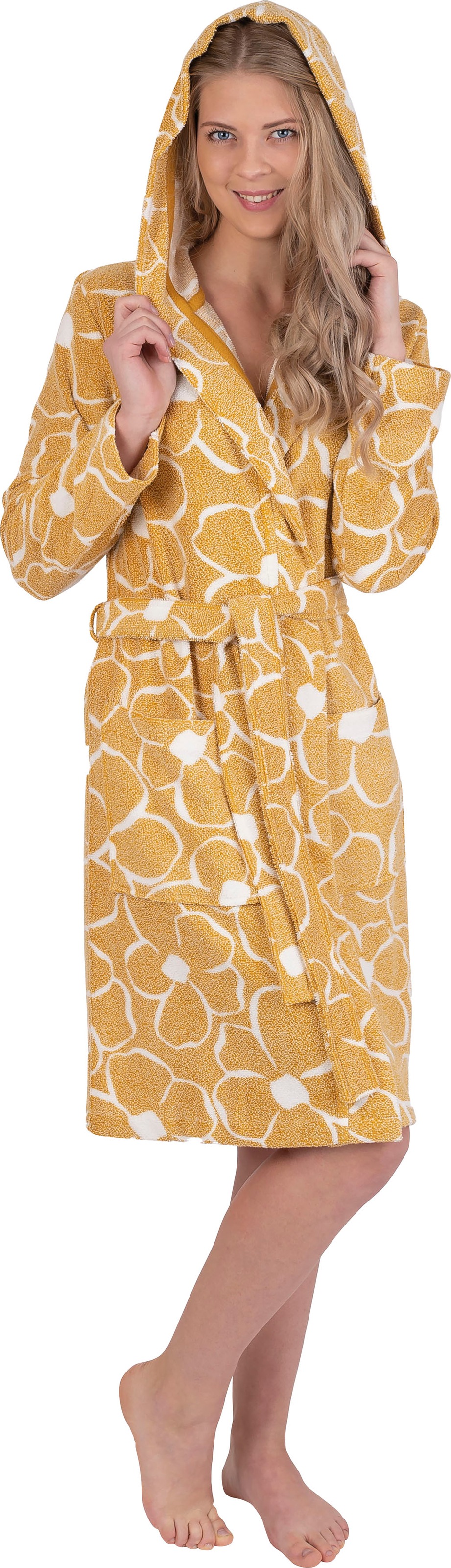 Image of Wewo fashion Damenbademantel »6107«, (1 St.), mit Kapuze, Blumen Design bei Ackermann Versand Schweiz