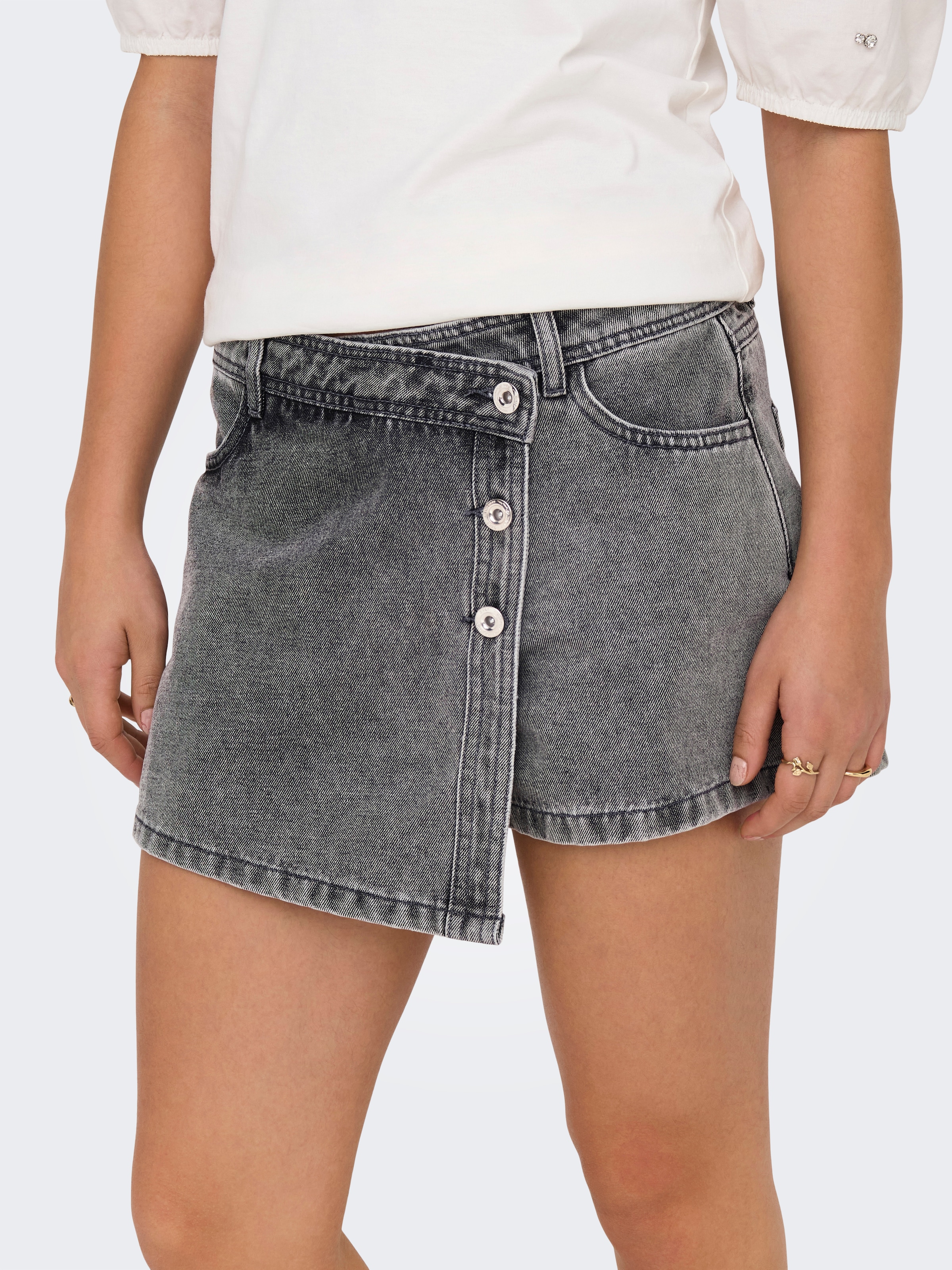 ONLY Short en jean »ONLLESLY REG LB DNM SKORT BJ NOOS« coton, taille régulière, jupe-pantalon