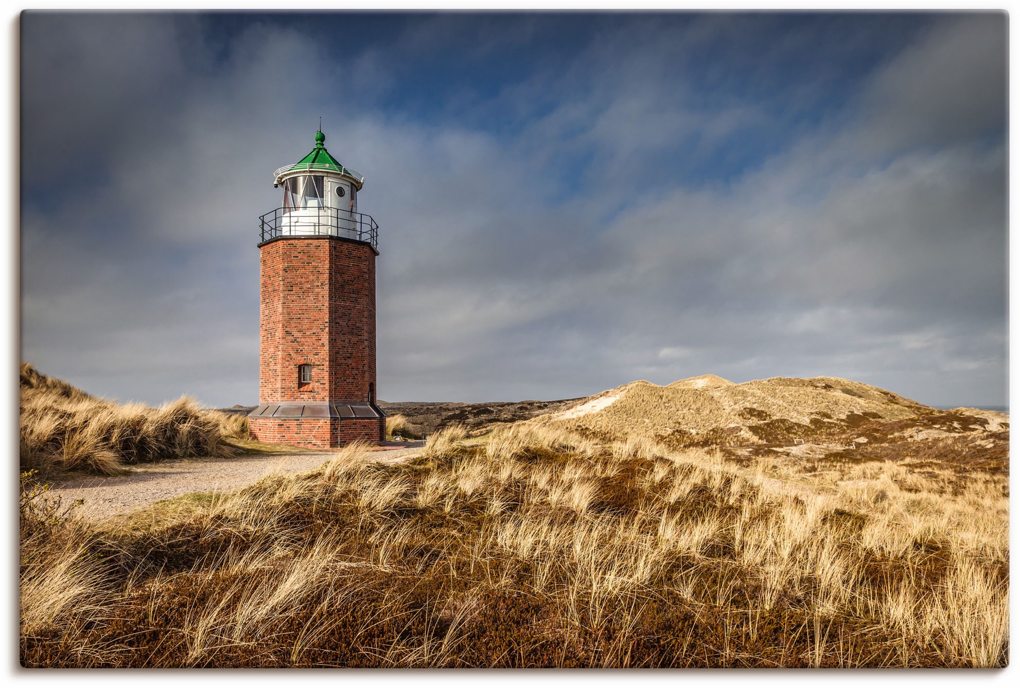 Image of Artland Wandbild »Leuchtturm Rotes Kliff in Kampen, Sylt«, Gebäude, (1 St.), in vielen Grössen & Produktarten - Alubild / Outdoorbild für den Aussenbereich, Leinwandbild, Poster, Wandaufkleber / Wandtattoo auch für Badezimmer geeignet bei Ackermann Versan