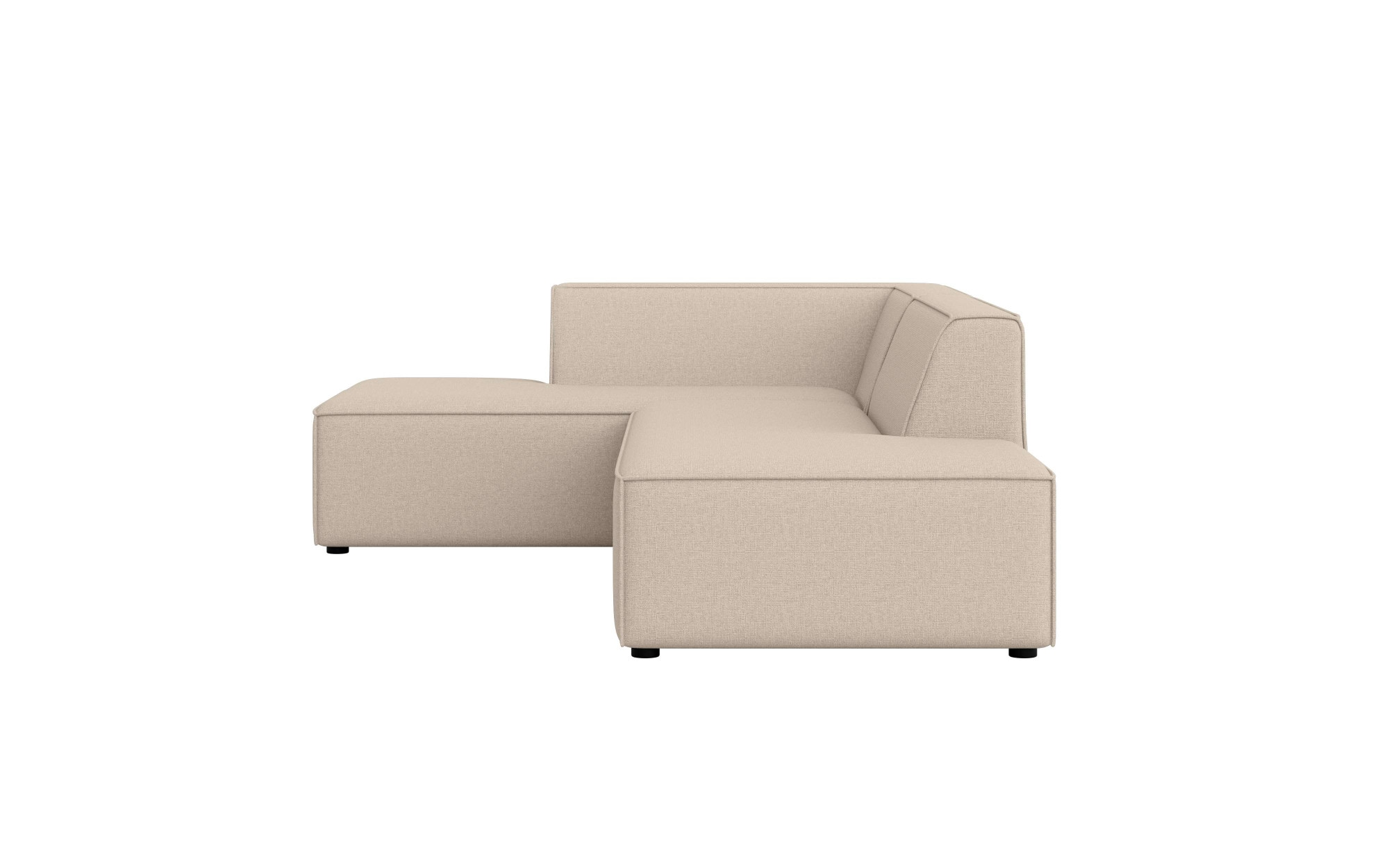 INOSIGN Ecksofa »Ecksofa Cavan mit Ottomane links oder rechts bestellbar« L-Form mit Wellenunterfederung, Masse B/T/H: 270/180/72 cm