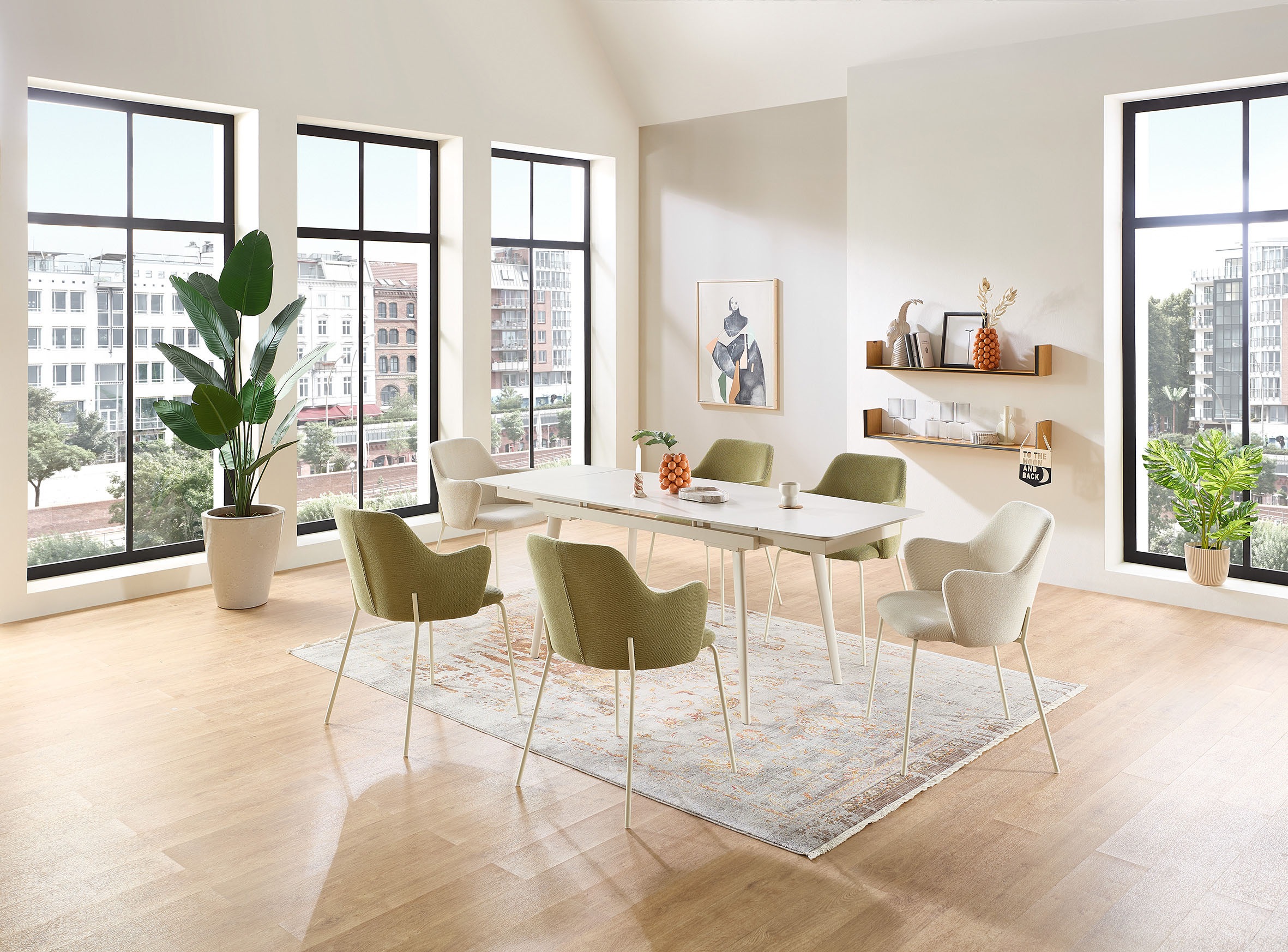 Stolkom Chaise avec accoudoirs »Lissi BxHxT 60x84x44 cm« (Ensemble) 6 cuislargeur 60 cm, structure métallique