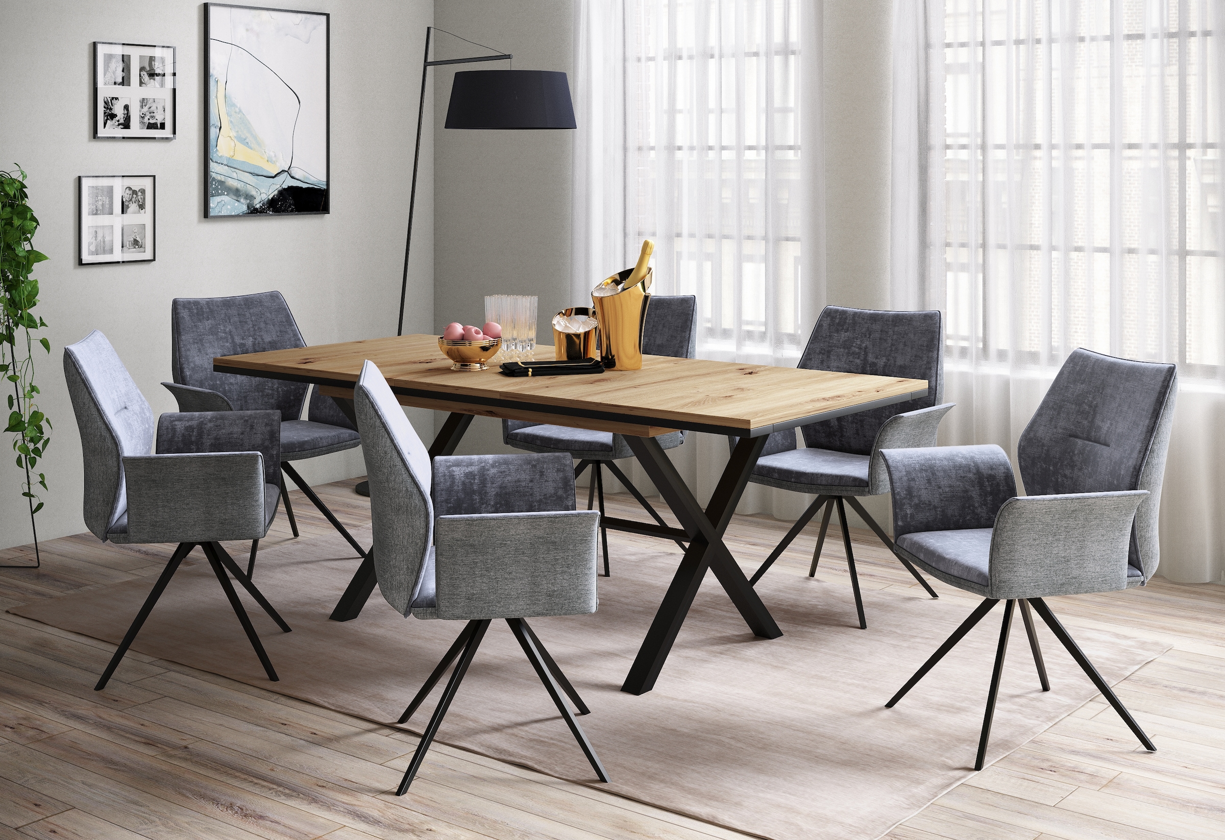 HELA Esstisch, ausziehbar 160-200 cm
