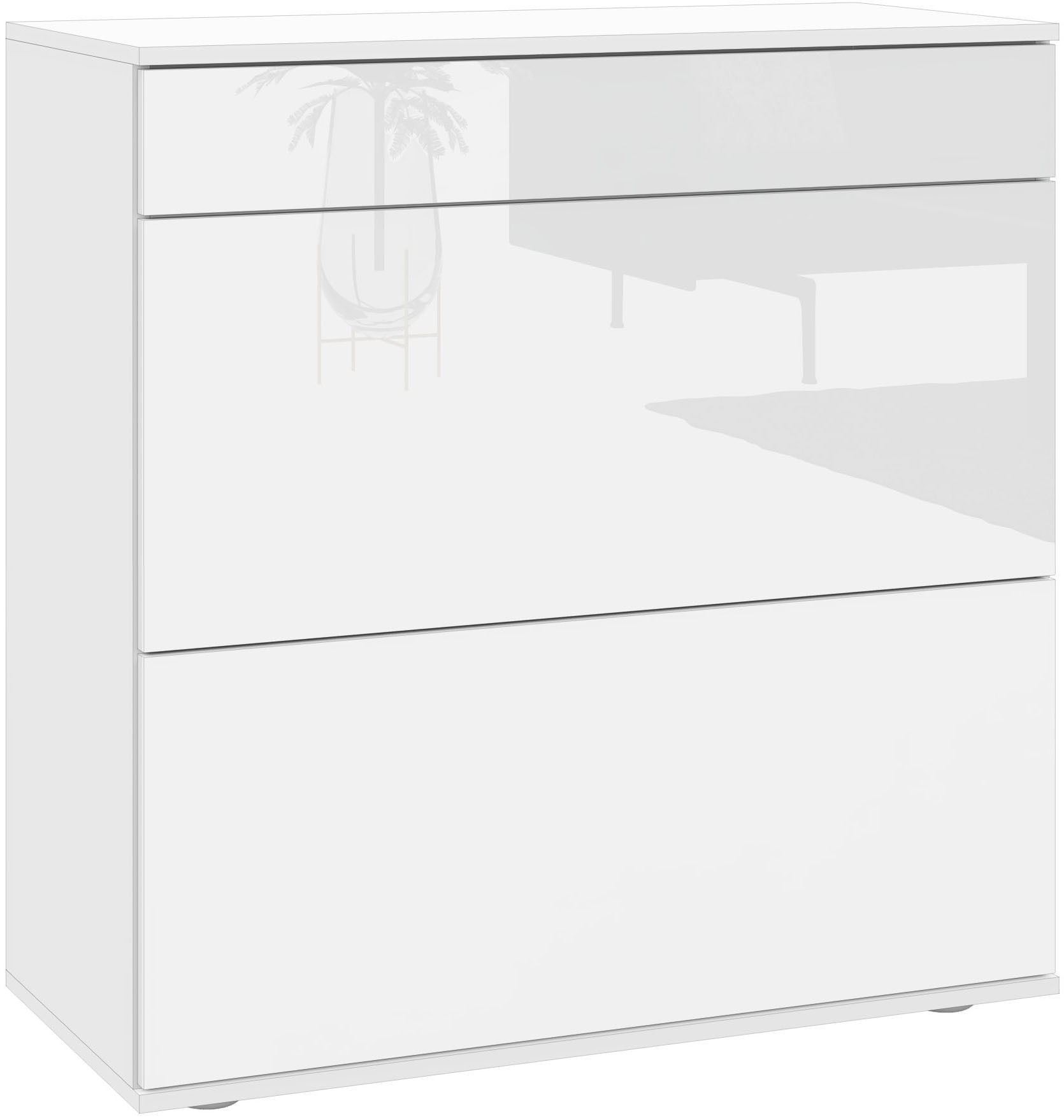 Image of borchardt Möbel Schuhschrank "Torben, Schuhregal mit 4 Fächern für ca. 16 Paar Schuhe, Breite 89 cm"