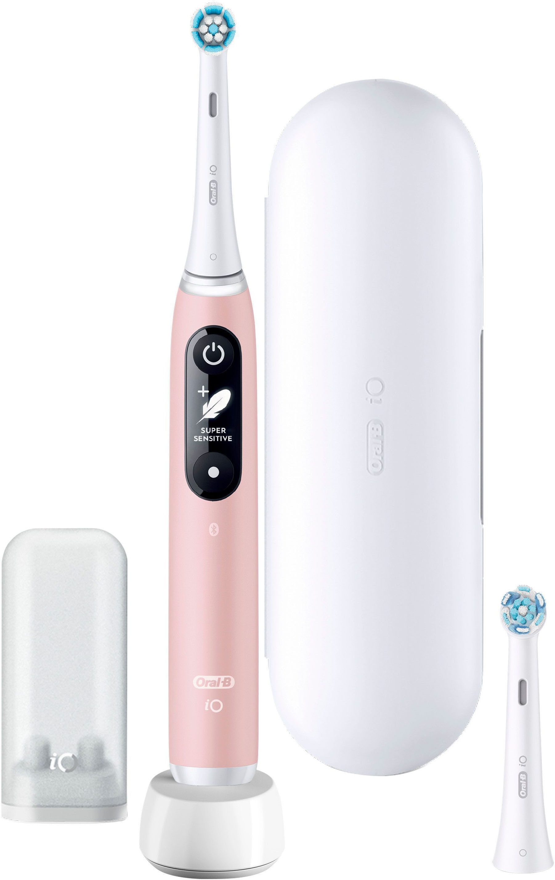 Oral-B Elektrische Zahnbürste »iO Series 6 N« 2 Stk. Aufsteckbürsten Magnet-Technologie, Display & Reiseetui