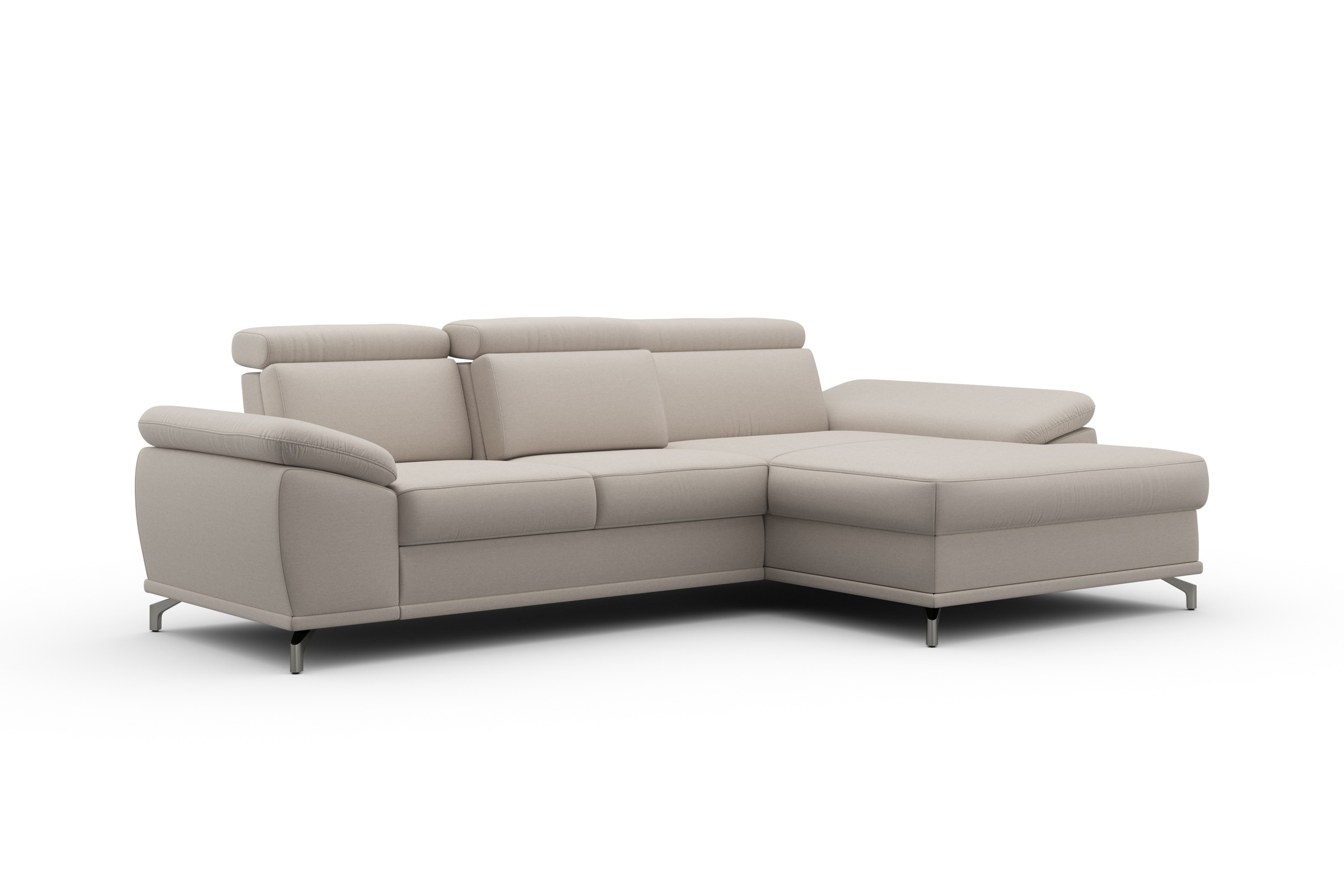 sit&more Ecksofa »Cabrio L-Form, B: 295 cm, mit Sitztiefen-, Arm- & Kopfteilverstellung« 2 Nierenkissen, Federkern, optional Bettfunktion und Stauraum
