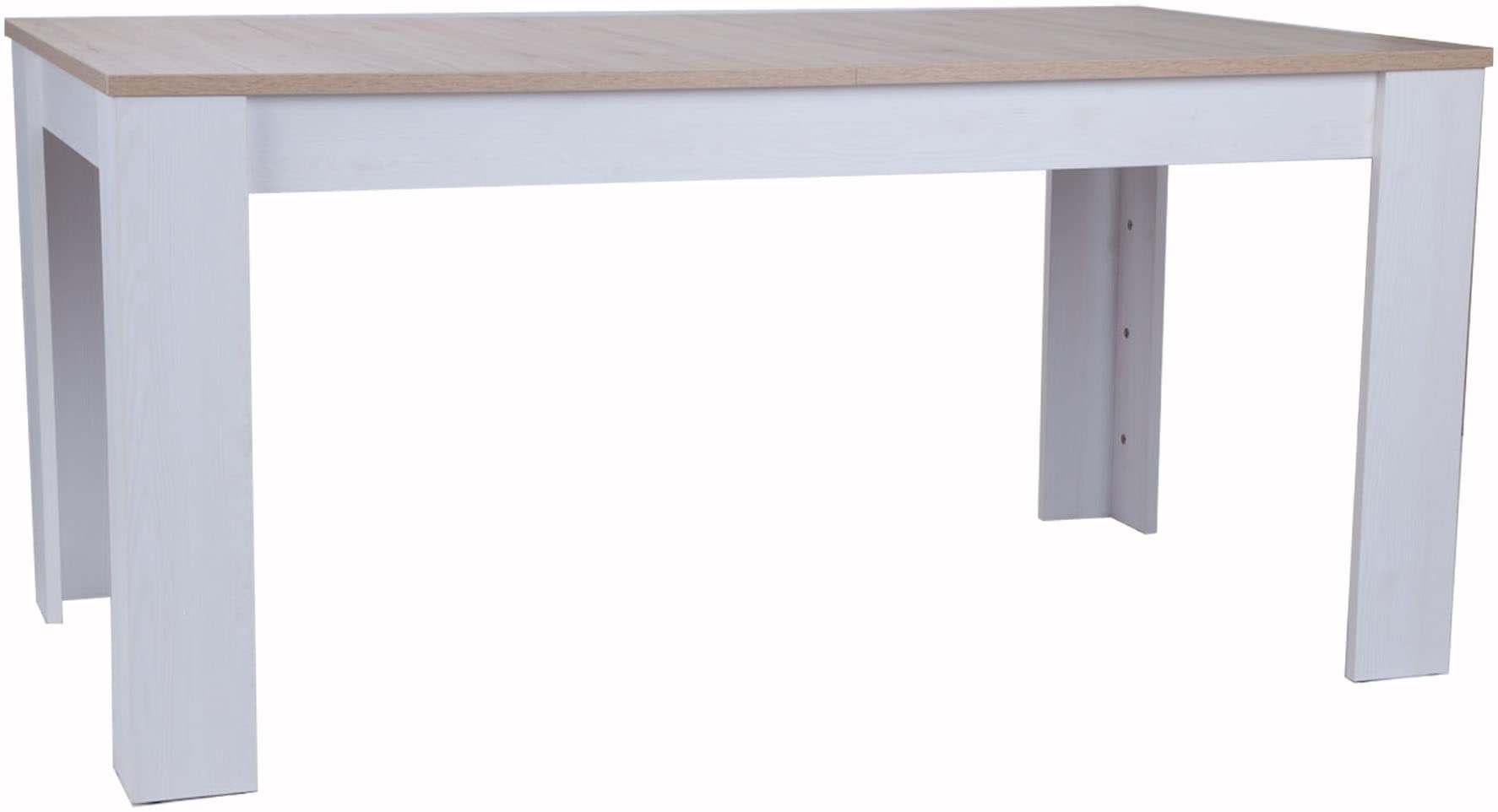 Image of Stolkom Esstisch "Romance Esszimmertisch Landhaustil, BxHxT 160-200x76x100 cm" Ausziehbar von 160 auf 200 cm, Landhausstil, Tisch melaminbeschichtet