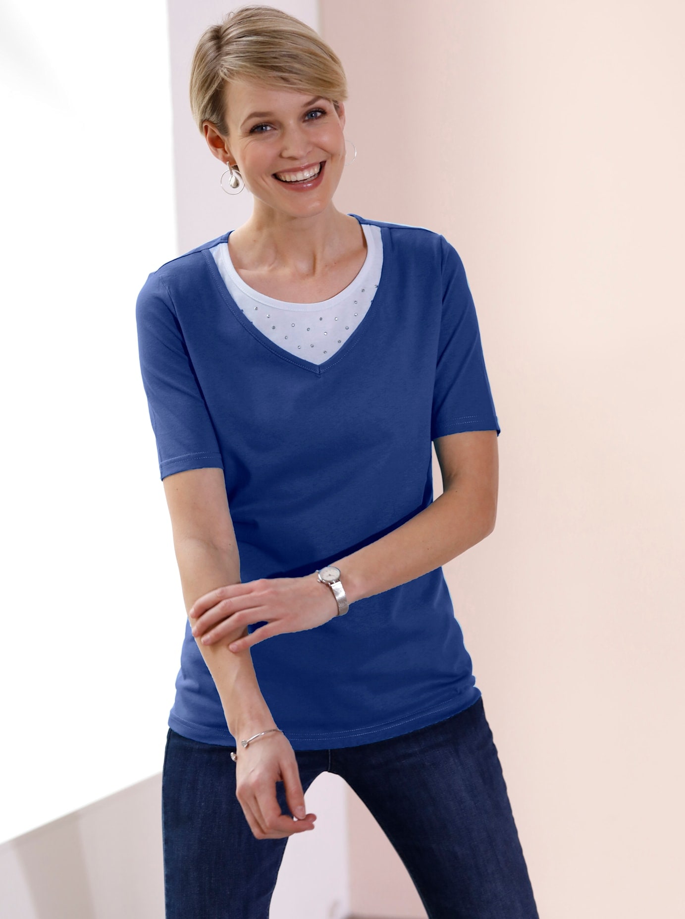 Image of Classic Basics Kurzarmshirt "2-in-1-Shirt" 1 Stk.