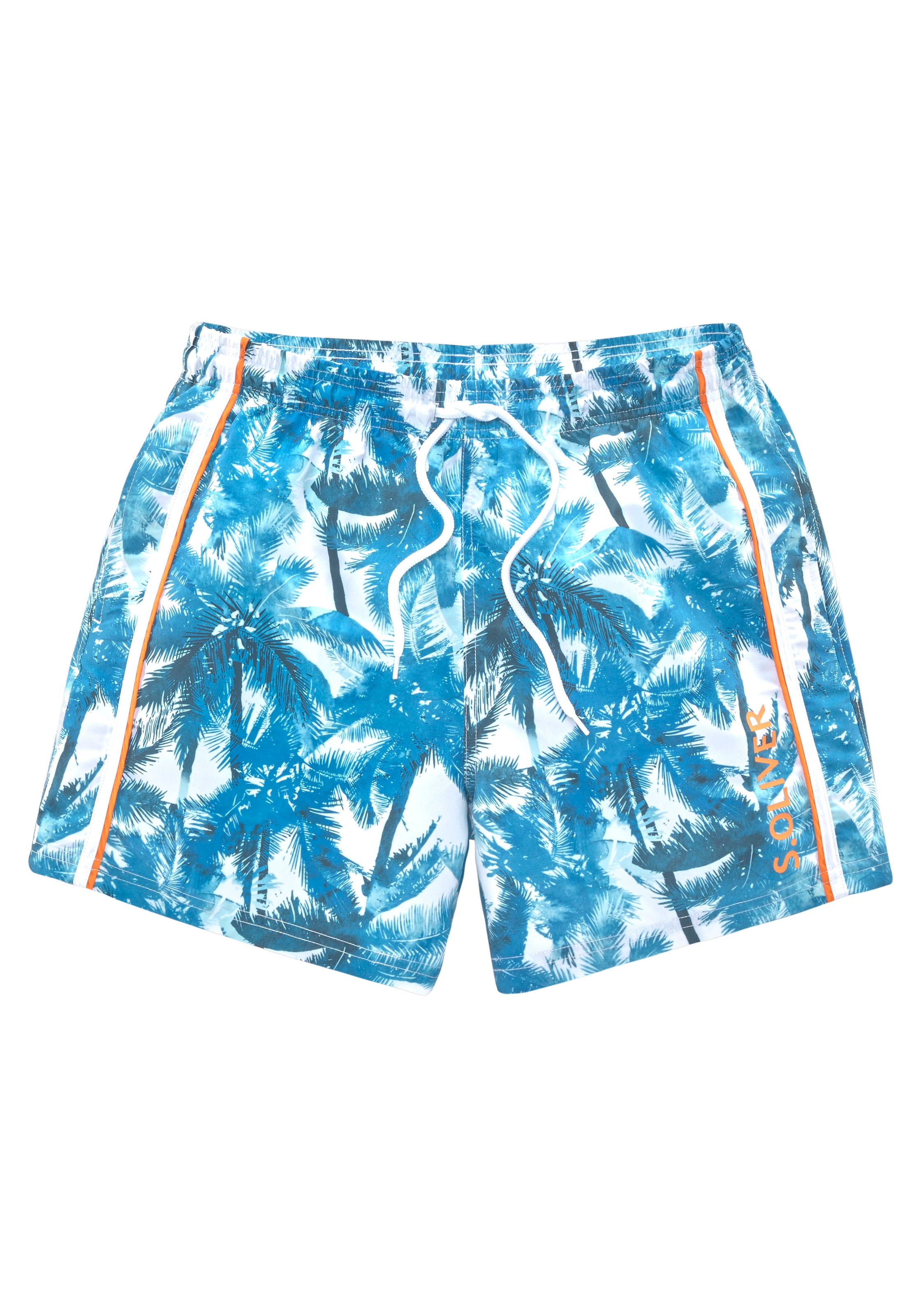 s.Oliver Badeshorts, Innenslip, mit kleiner Innentasche, Gesässtasche mit Klettverschluss