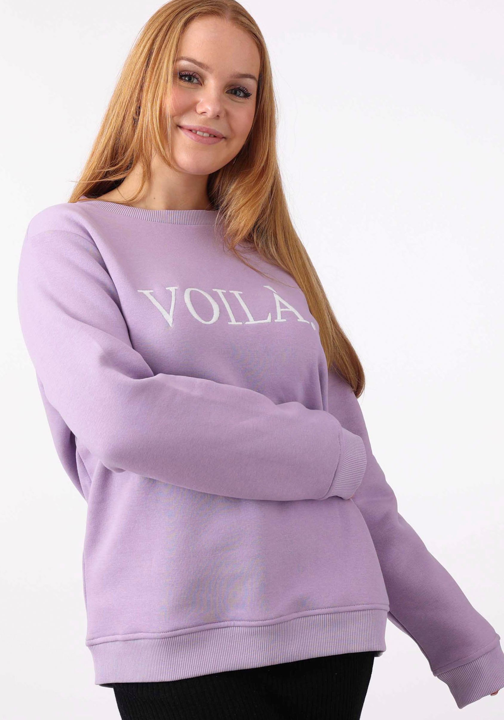 Zwillingsherz Sweatshirt »Voilà«, mit Aufdruck, schlichtes Design-Zwillingsherz 1