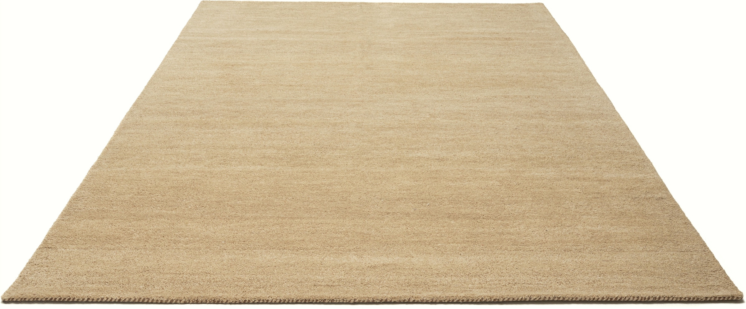 THEKO Tapis en laine »Gabbeh Uni, Handgefertigt, meliert, auch als Läufer erhältlich, Wolle« Rectangulaire 14 mm Höhe Schlafzimmer, Wohnzimmer, Esszimmer, auch als Läufer oder rund