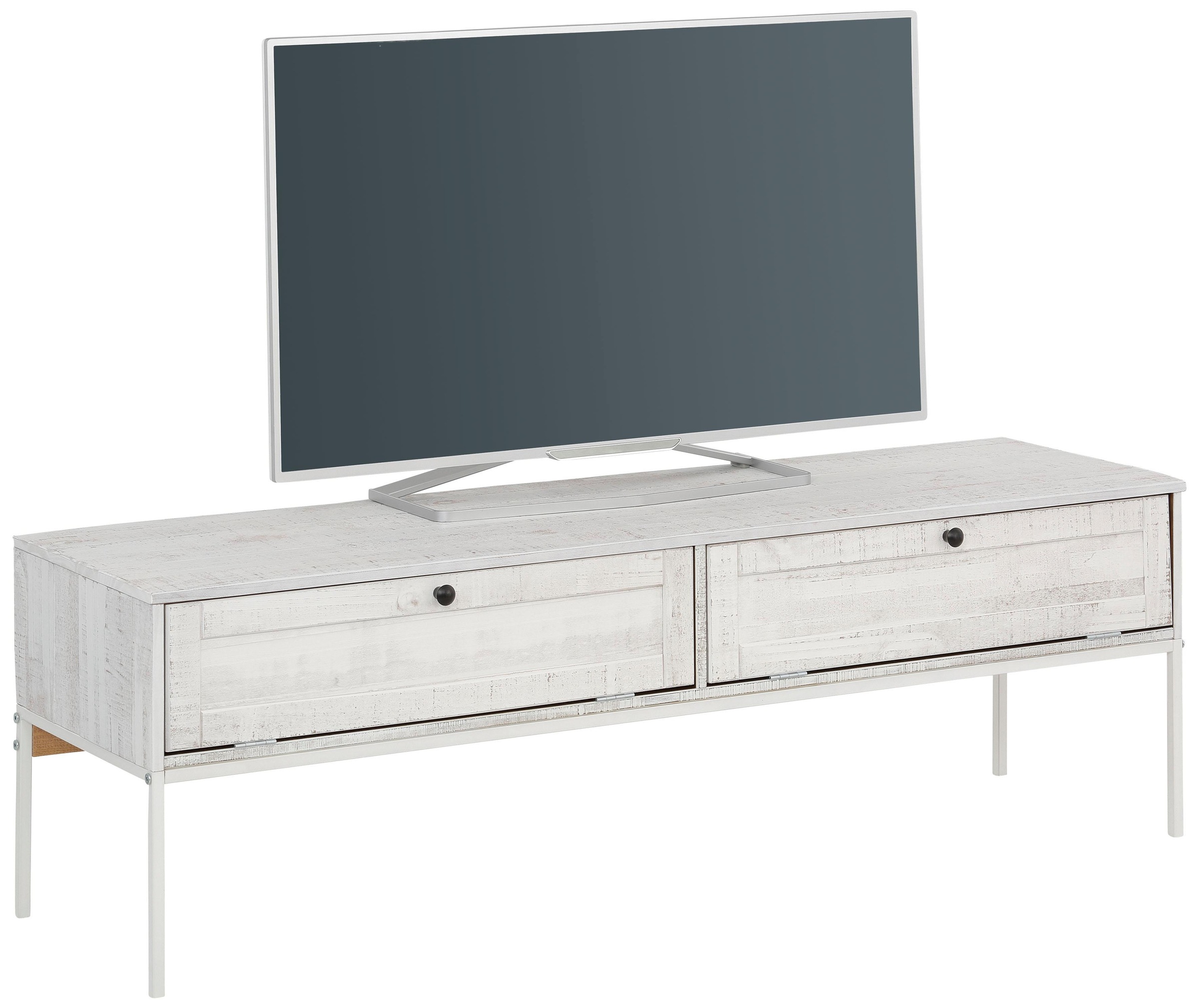 Image of GOODproduct Lowboard "Freya" Kommode mit 2 Klappen, Metallgriffen, aus Massivholz, Breite 140 cm
