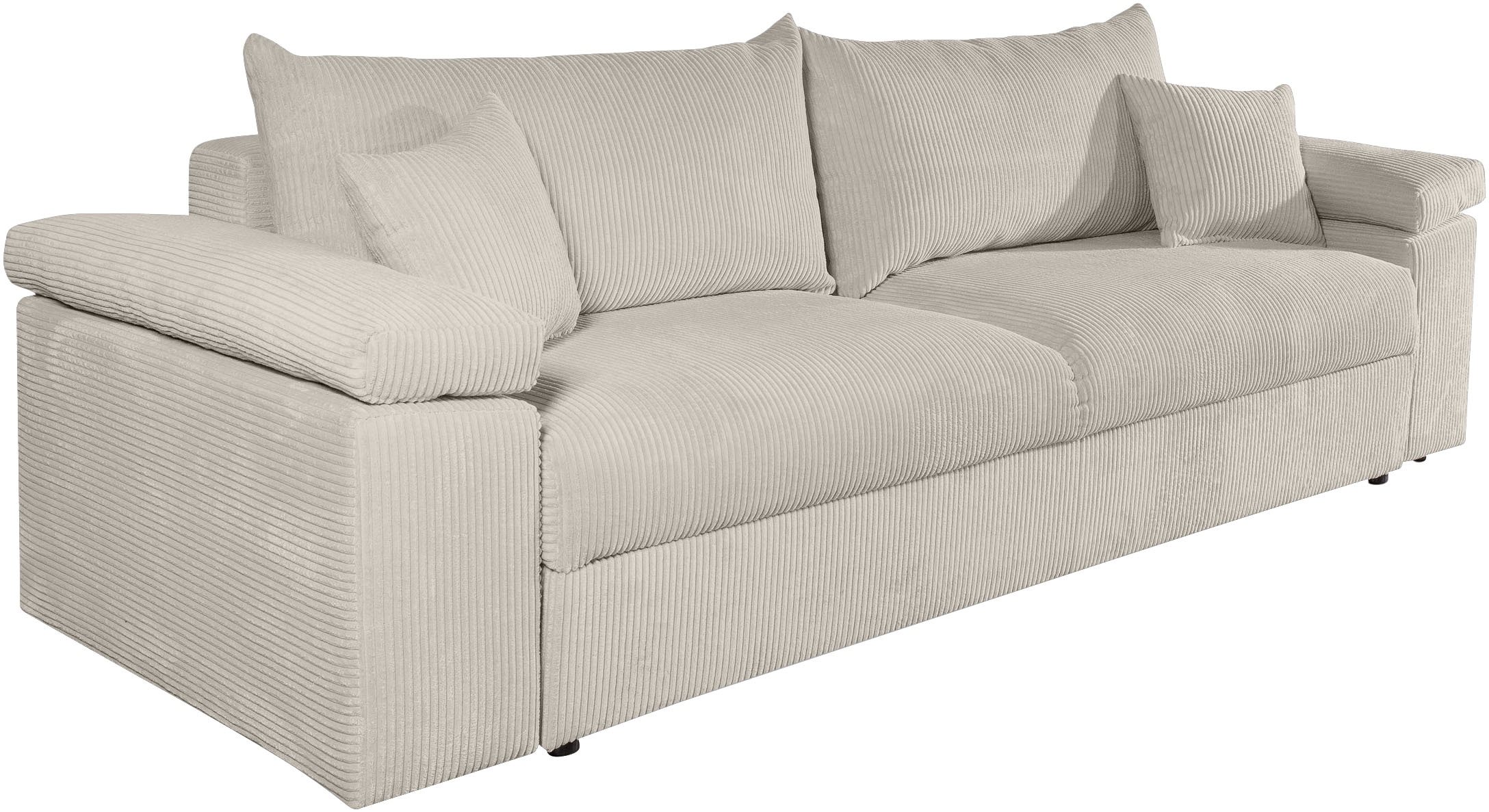 COLLECTION AB Canapé-lit »Mara, B: 249 cm, Liegefl. 139x195 cm« Dauer-Schlaffunktion, Bettkasten & Federkern, wahlweise mit Topper