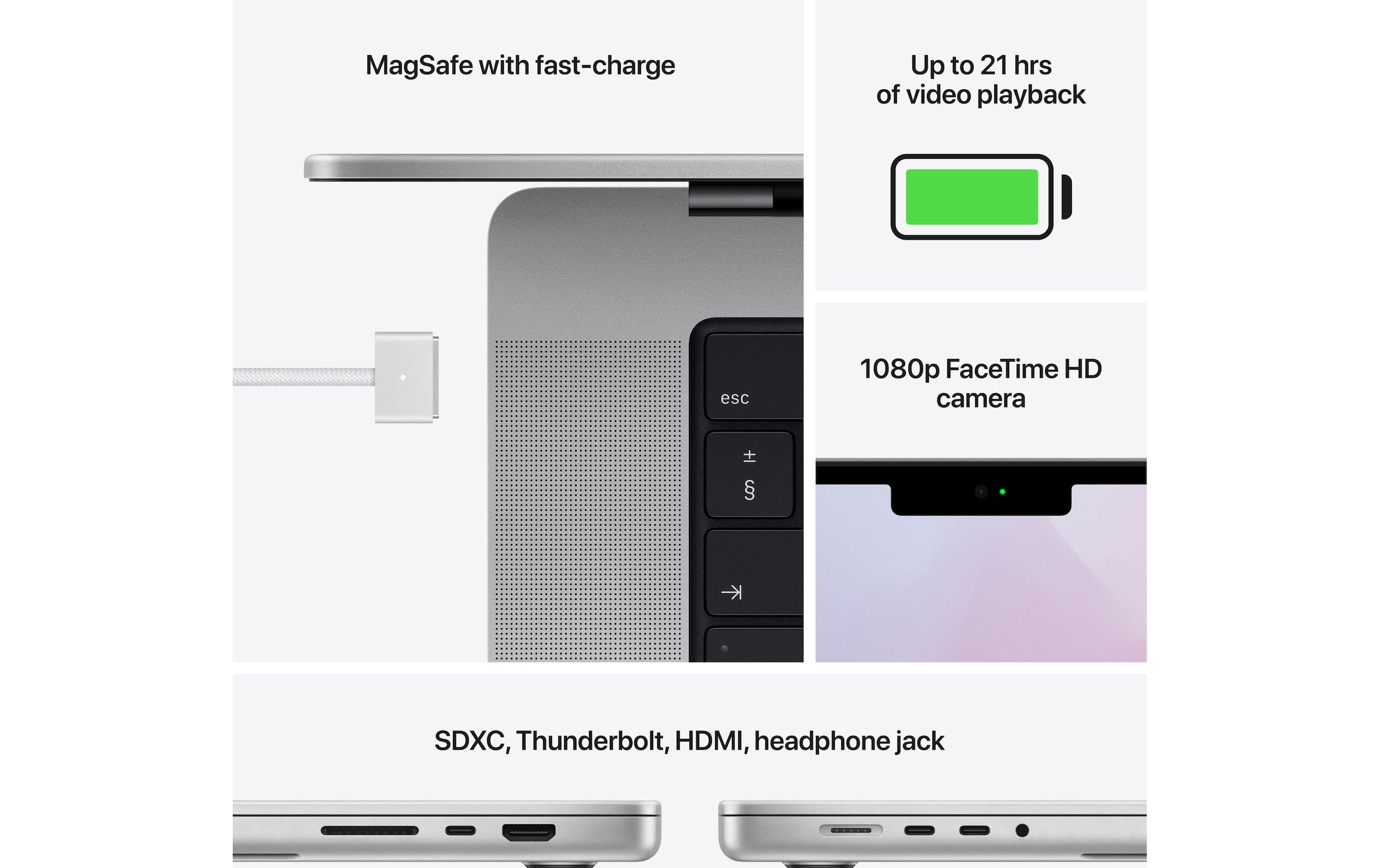 Apple Notebook »MacBook Pro«, 40,98 cm, / 16,2 Zoll, Apple, M1 Max, M1, 1000 GB SSD, MK1H3SM/A