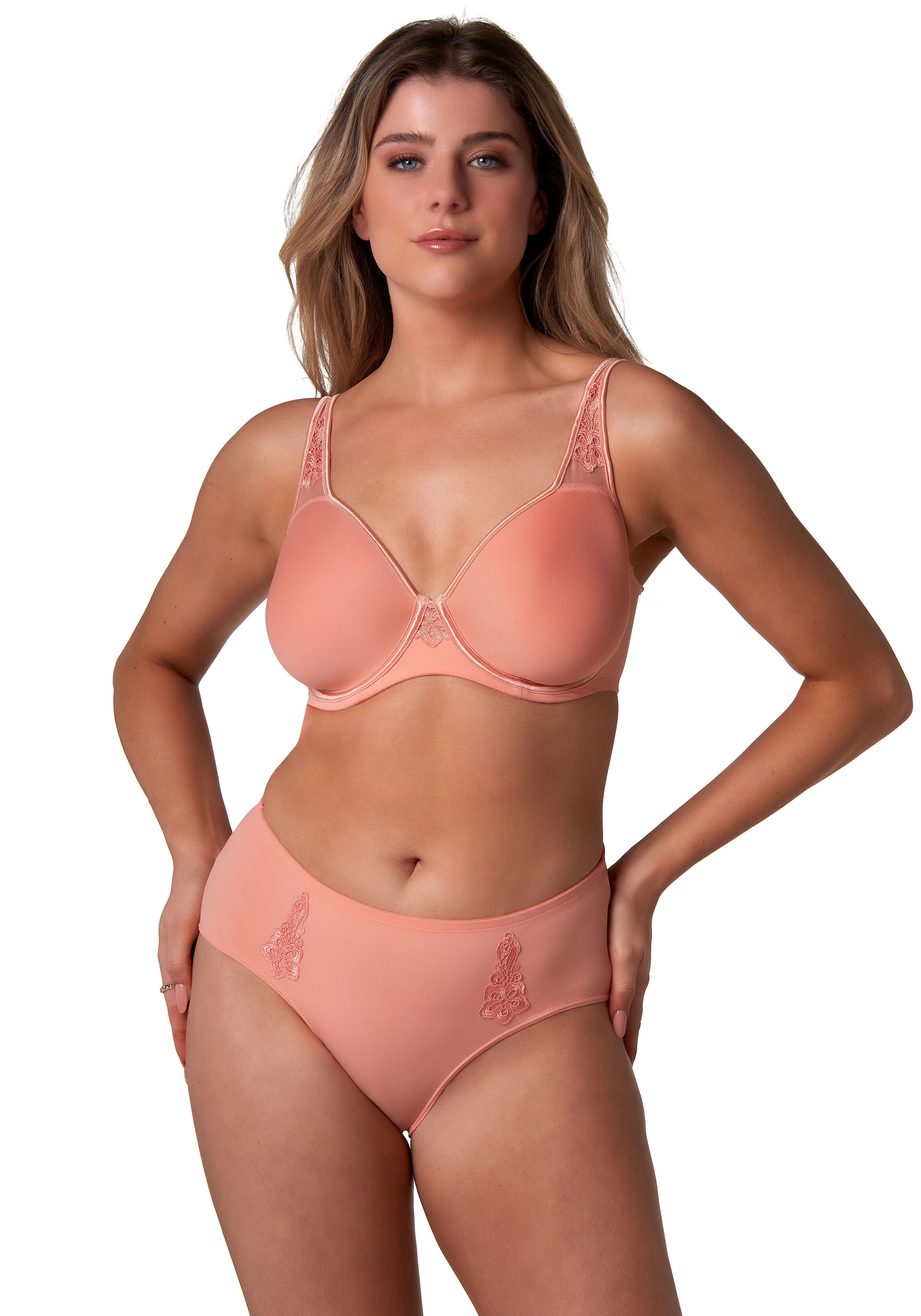 Image of Elbrina Slip "Micro/lace" mit Schleife, mit Stickerei, weich, atmungsaktiv, feminin, elastisch