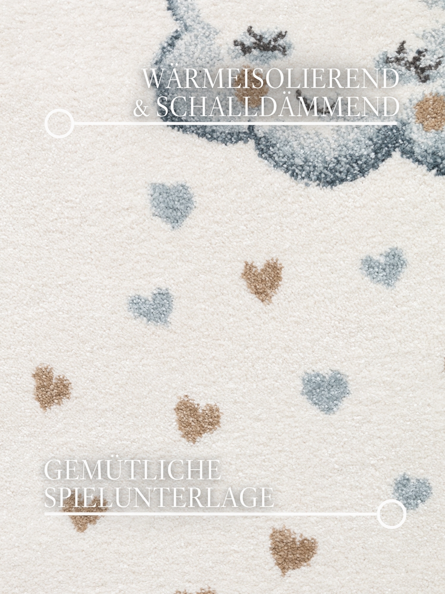 Villeroy & Boch Kinderteppich »Walk like an Elephant Rainbow Teppich« rund 9 mm Höhe Spielteppich weich, Kinderzimmer, Boho Kids Spielunterlage, Tieremotiv