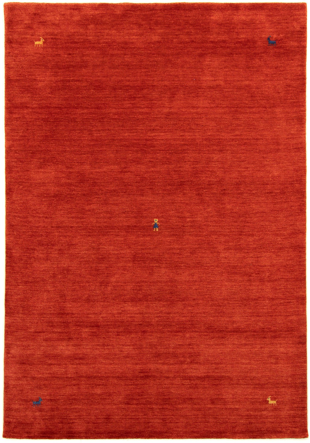 morgenland Wollteppich »GABBEH SAHARA«, rechteckig, 18 mm Höhe, reine Schurwolle, Uni Tiermotiv, Wohnzimmer