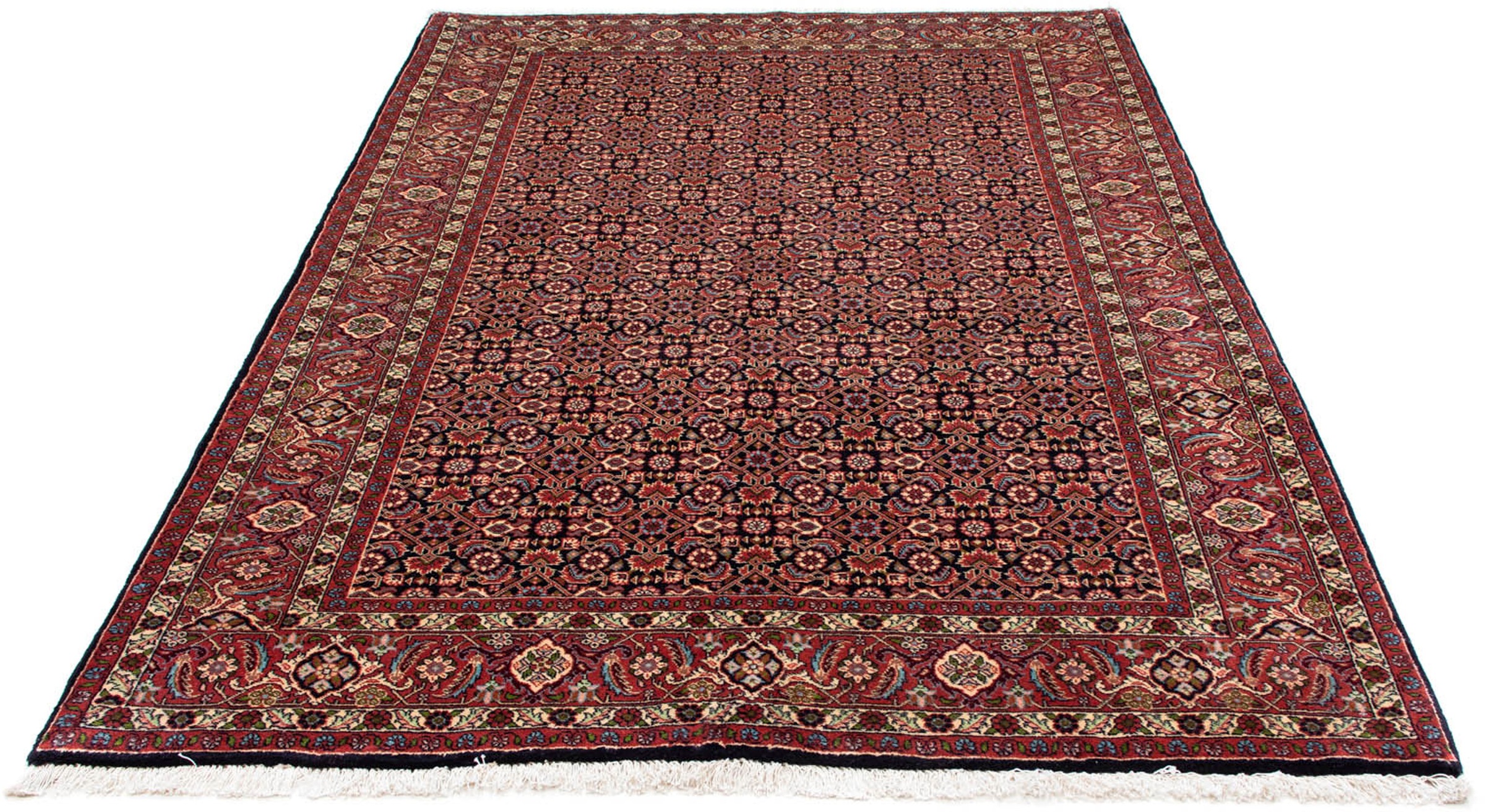 Image of morgenland Orientteppich »Perser - Bidjar - 213 x 141 cm - dunkelblau«, rechteckig, 15 mm Höhe, Wohnzimmer, Handgeknüpft, Einzelstück mit Zertifikat bei Ackermann Versand Schweiz