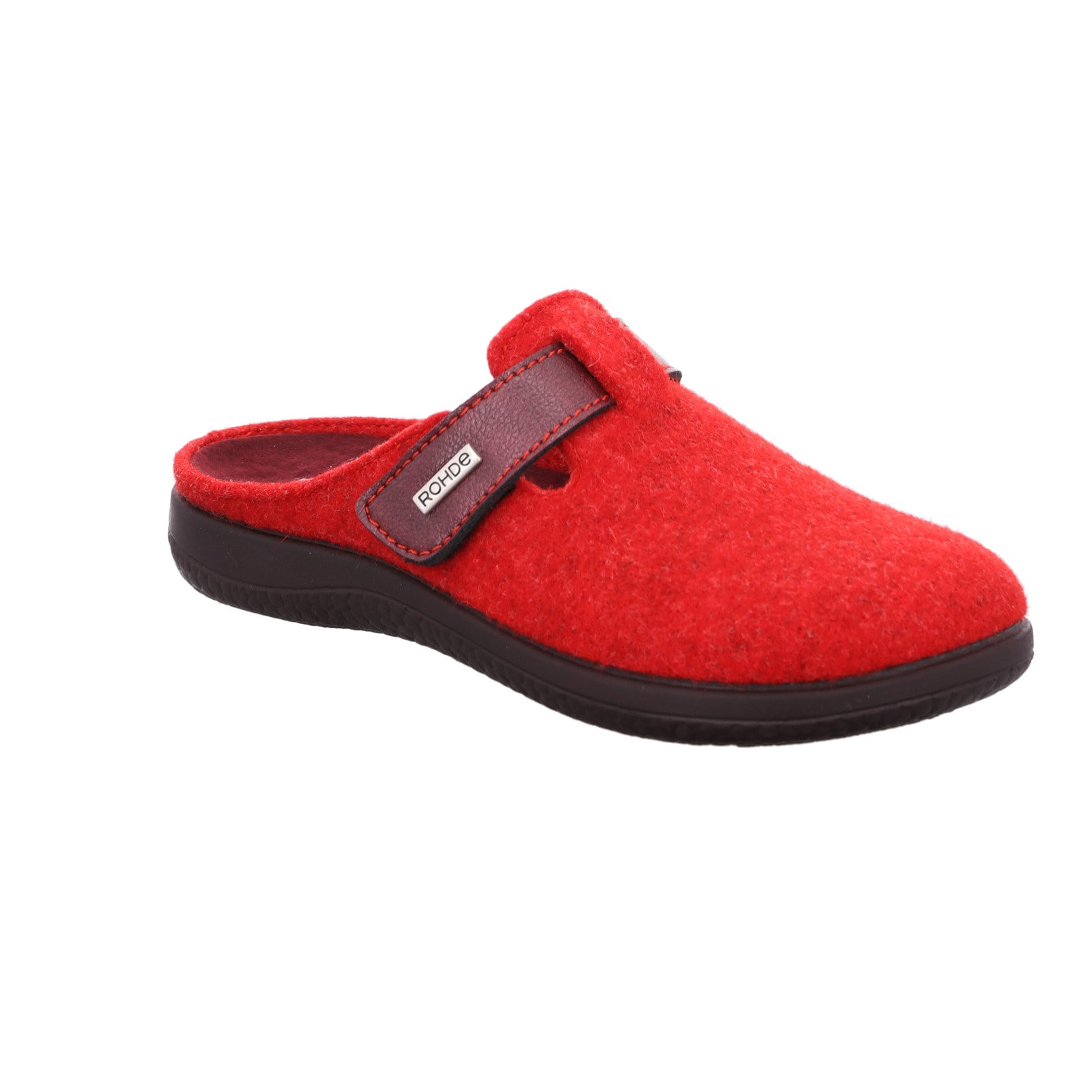 Image of Rohde Pantoffel "Bari" Hausschuh, Clog mit Klettverschluss-Riemchen