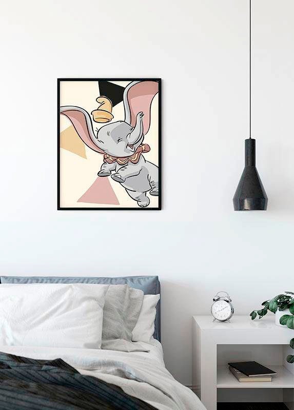 Komar Bild »Dumbo Angles«, Disney, (1 St.), Wandbild zur Dekoration im Kinderzimmer - ohne Rahmen