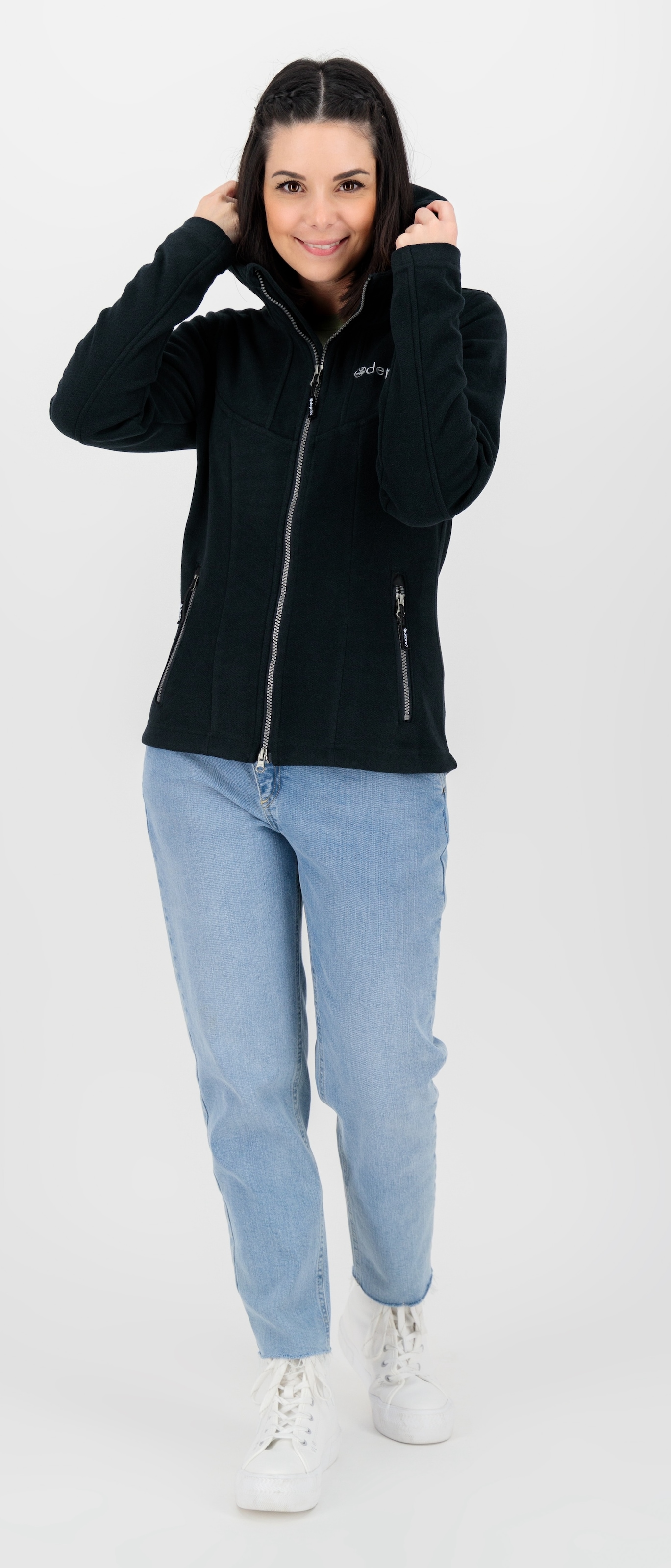 DEPROC Active Strickfleecejacke »GLORY MAY« mit 2-Wege-Reissverschluss