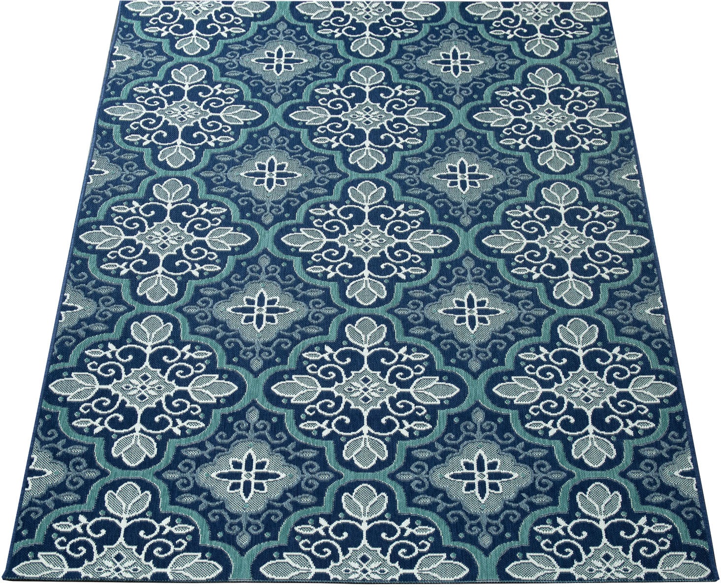 Image of Paco Home Teppich »Lokeren 542«, rechteckig, 4 mm Höhe, Flachgewebe, florale Ornamente, In- und Outdoor geeignet, Wohnzimmer bei Ackermann Versand Schweiz