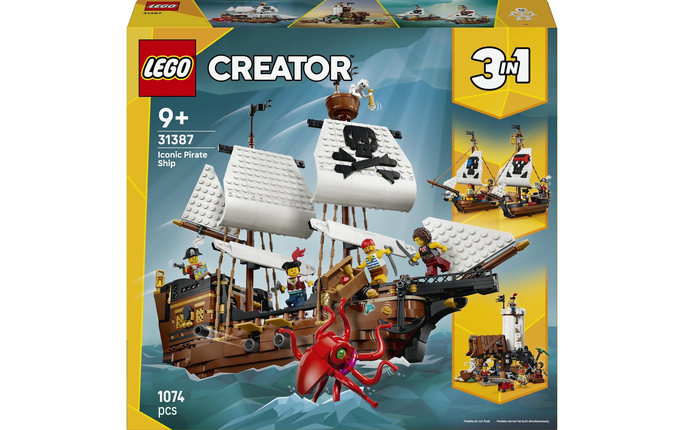 LEGO® Konstruktionsspielsteine »Legendäres Piratenschiff (31387), LEGO Creator« Made in Europe