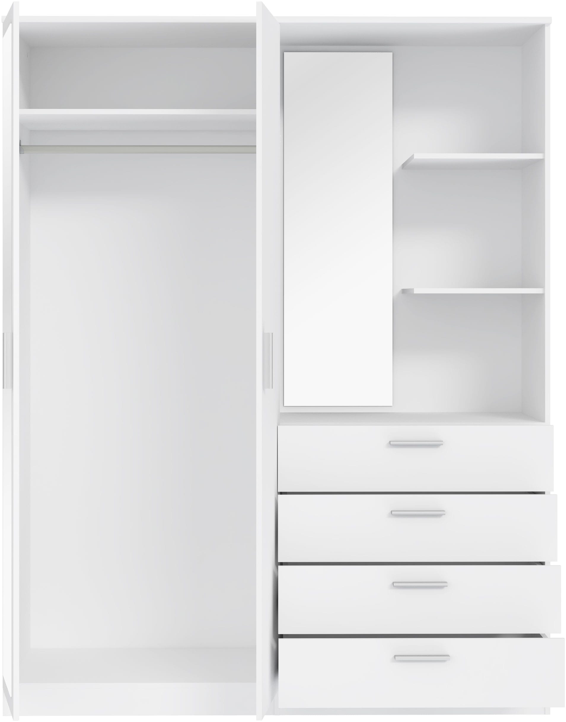 FORTE Kompaktgarderobe B/H/T 159,3/203,4/52,7 cm , Stauraumwunder